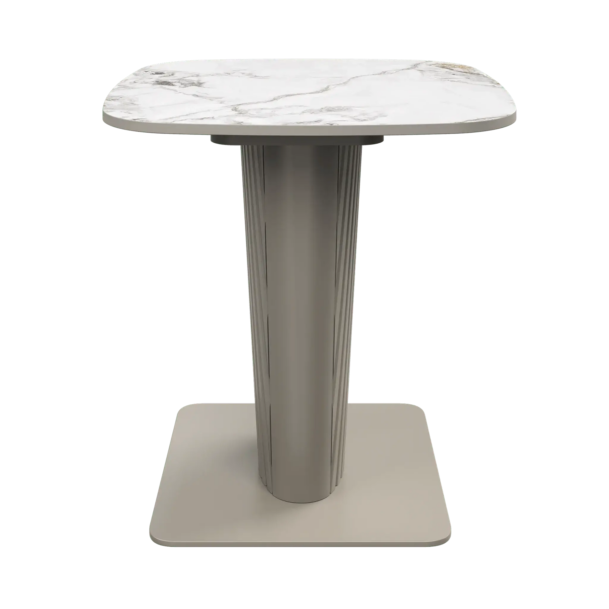 Estello White Ceramic Side Table  Nicholas John Interiors