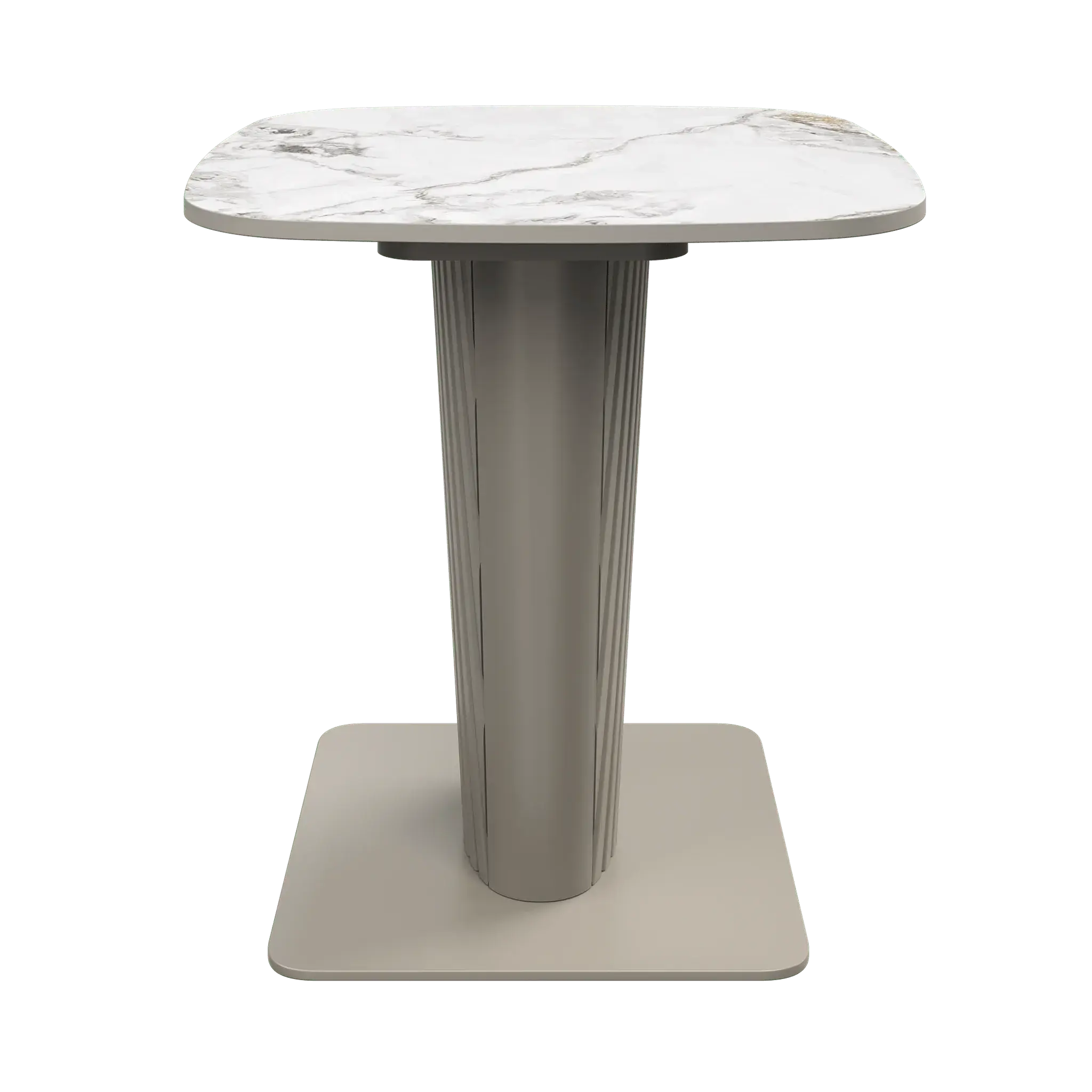 Estello White Ceramic Side Table  Nicholas John Interiors