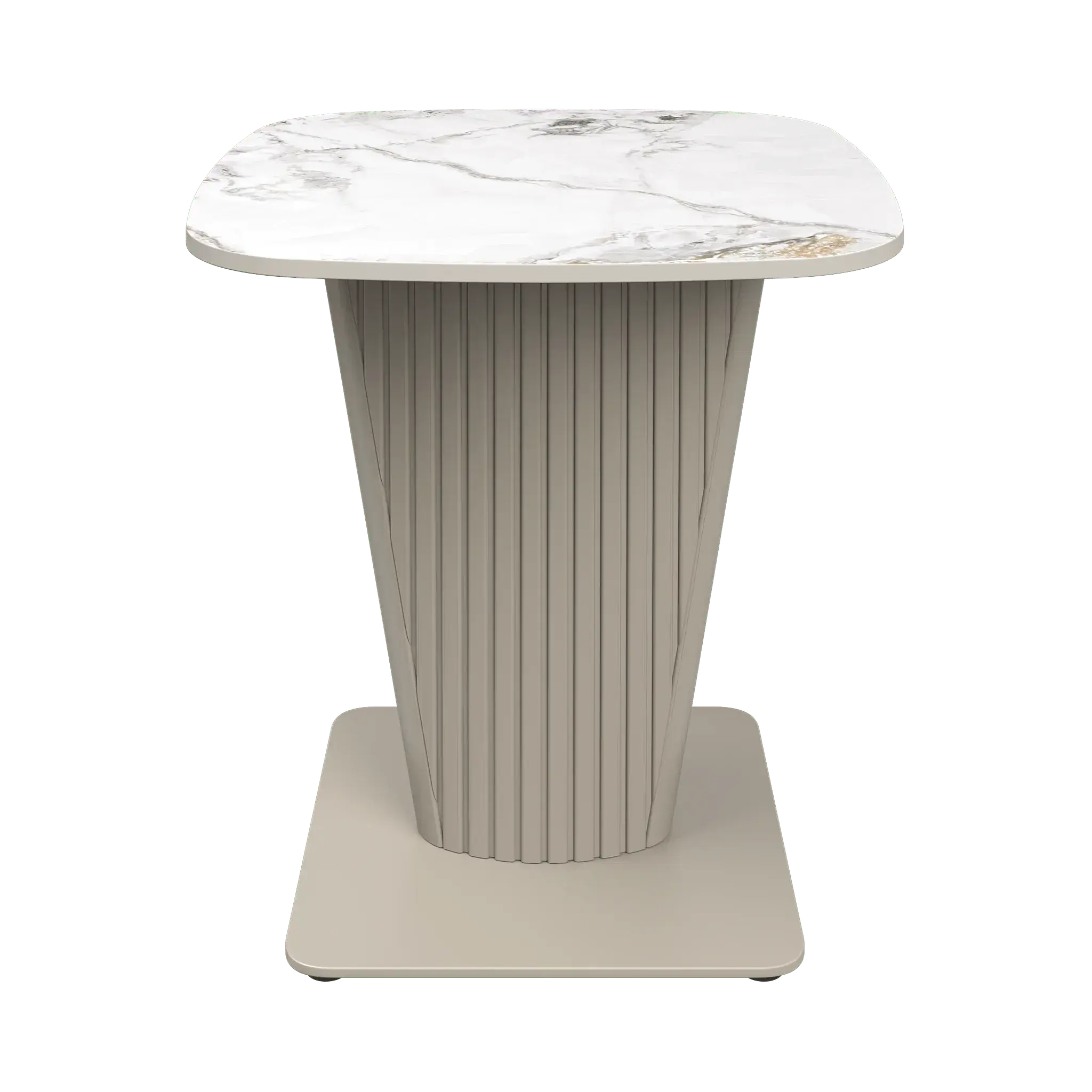 Estello White Ceramic Side Table  Nicholas John Interiors