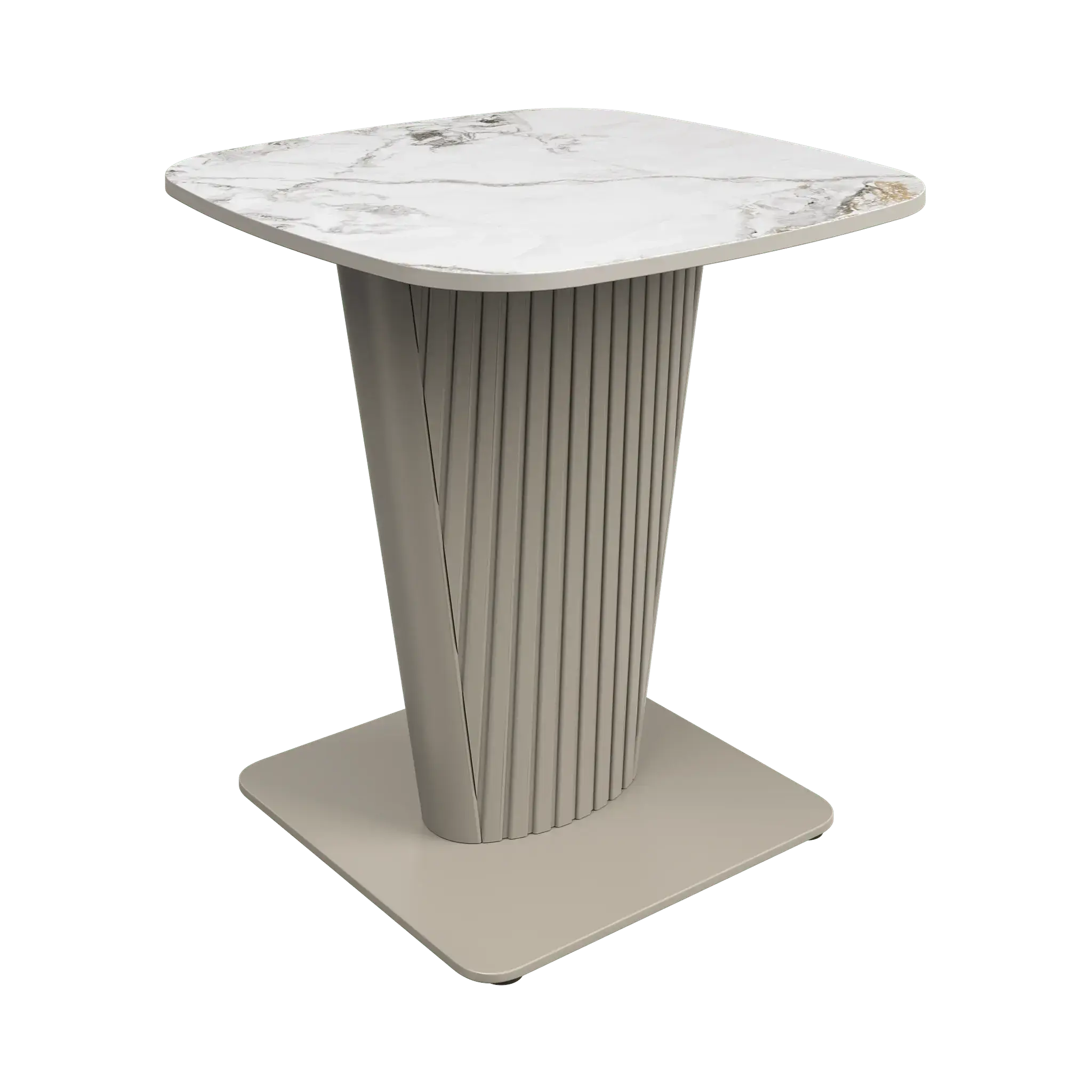 Estello White Ceramic Side Table  Nicholas John Interiors