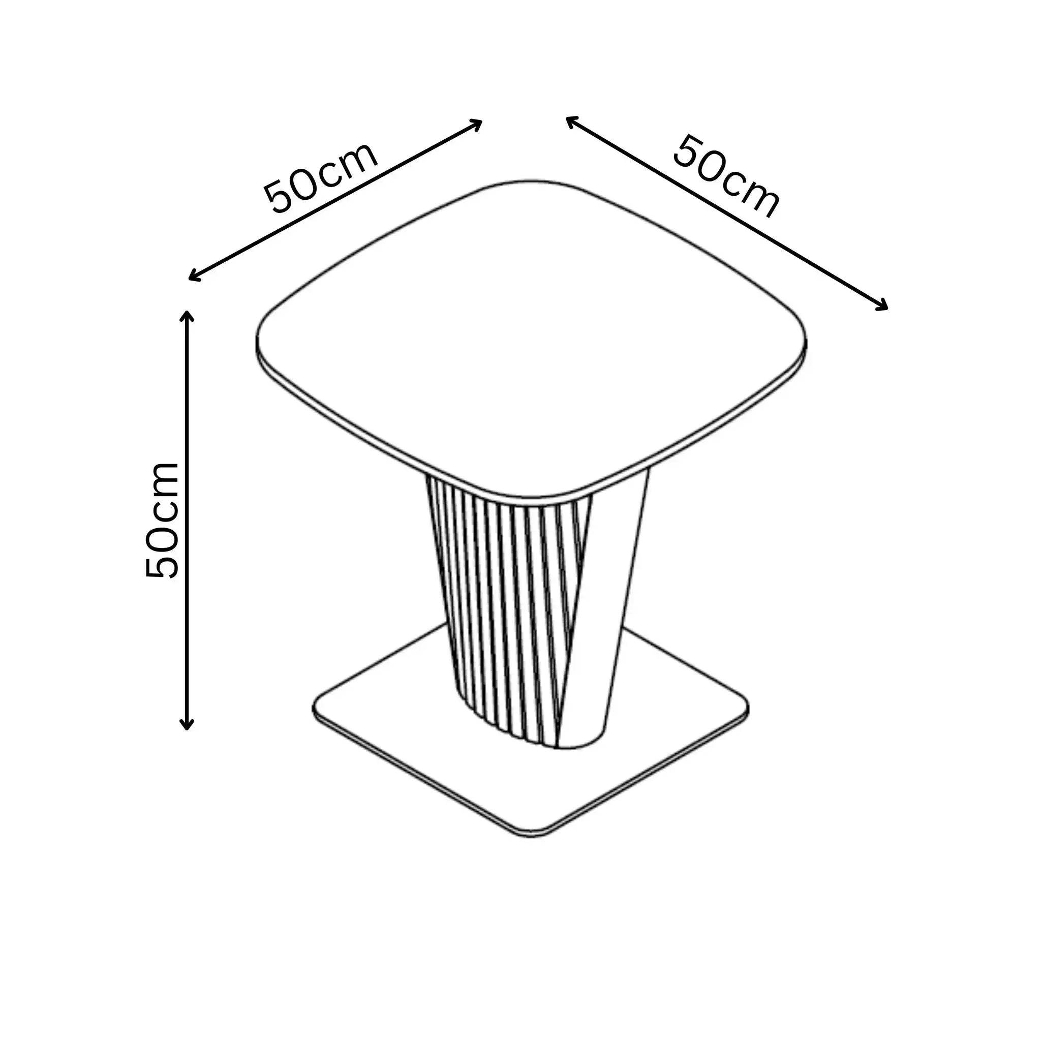 Estello White Ceramic Side Table