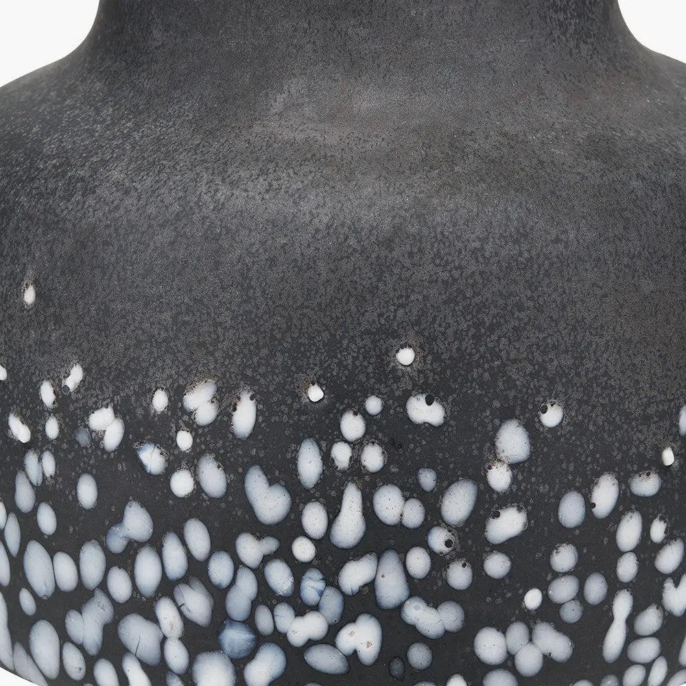 Etna Black and White Glass Table Lamp Base  Nicholas John Interiors