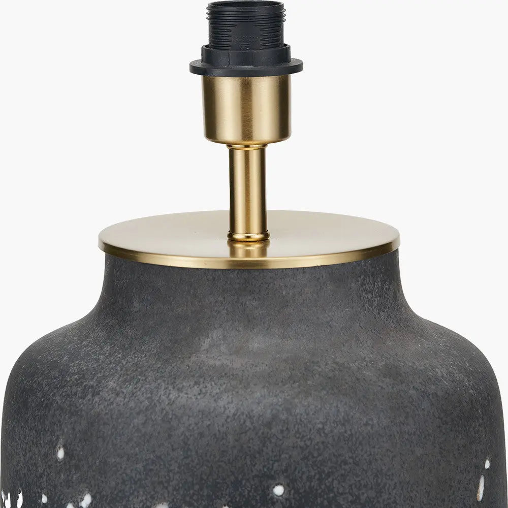 Etna Black and White Glass Table Lamp Base  Nicholas John Interiors