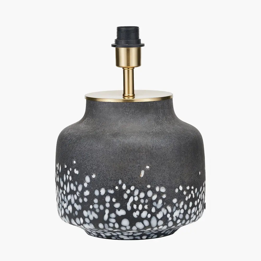 Etna Black and White Glass Table Lamp Base  Nicholas John Interiors