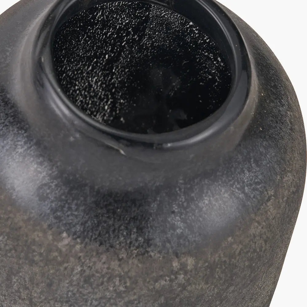 Etna Black and White Glass Vase  Nicholas John Interiors