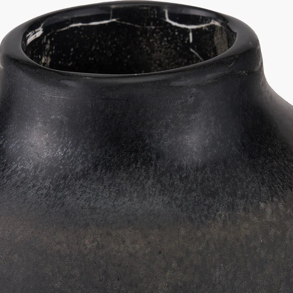 Etna Black and White Glass Vase  Nicholas John Interiors