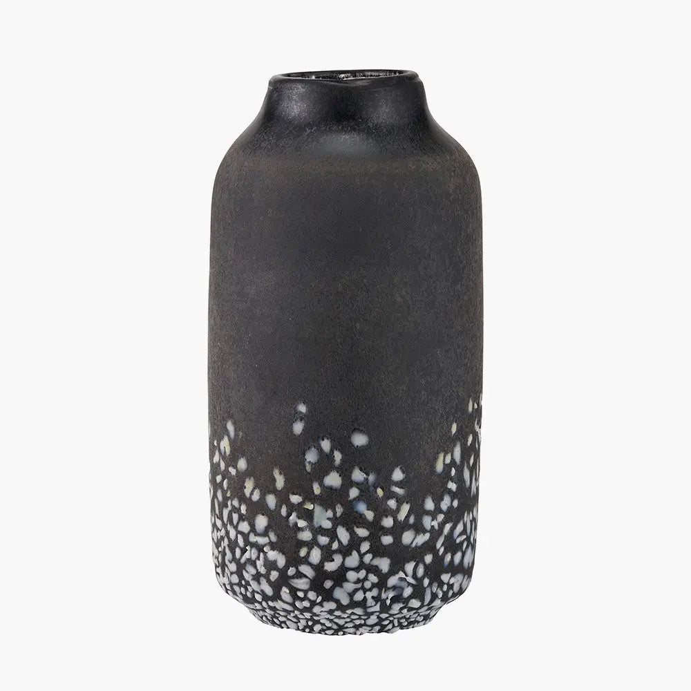 Etna Black and White Glass Vase  Nicholas John Interiors
