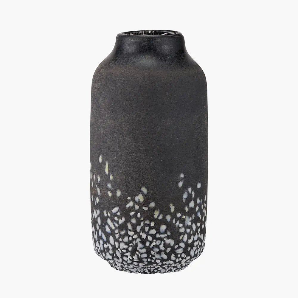 Etna Black and White Glass Vase  Nicholas John Interiors