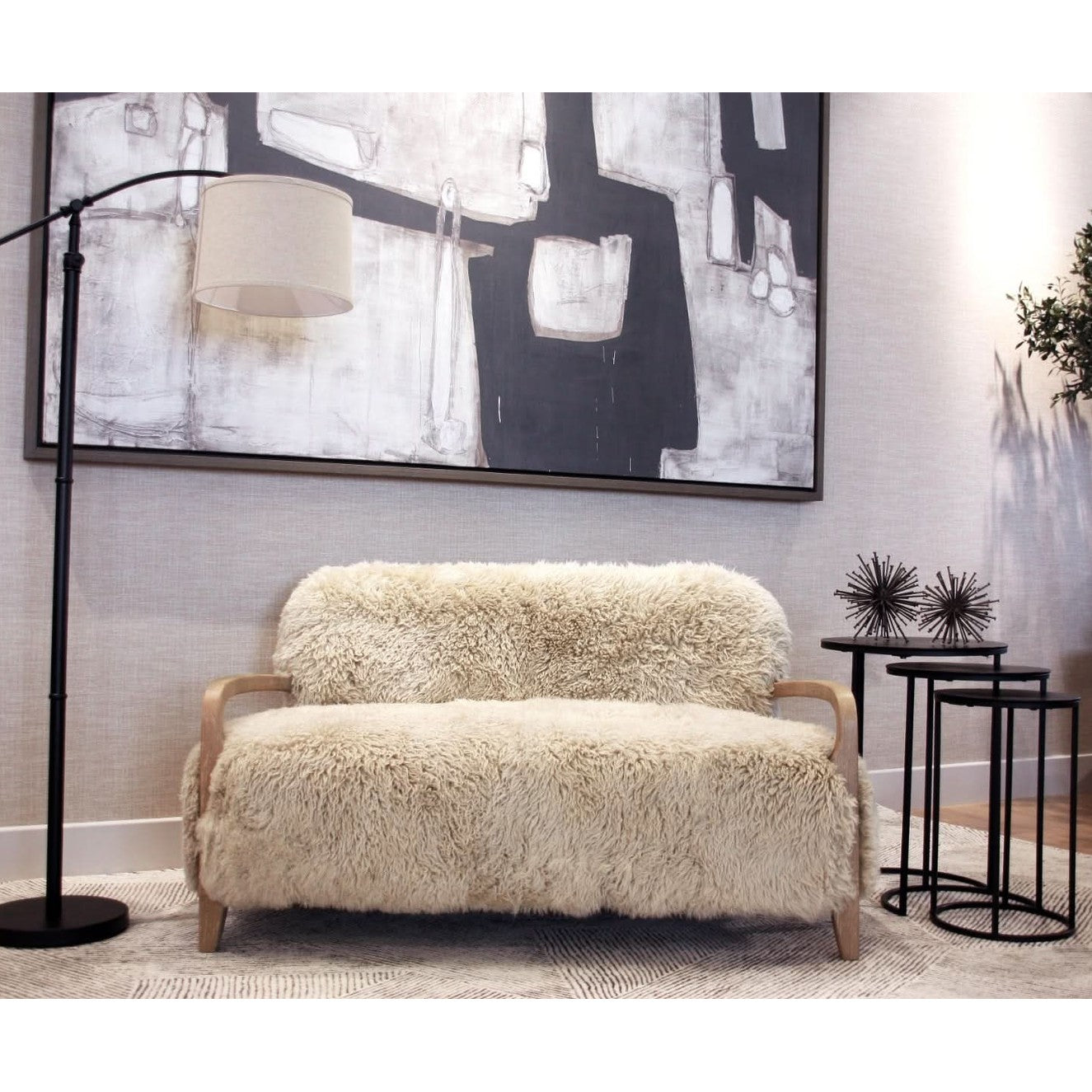 Keiichi Baaarb Real Sheepskin Sofa   Nicholas John Interiors