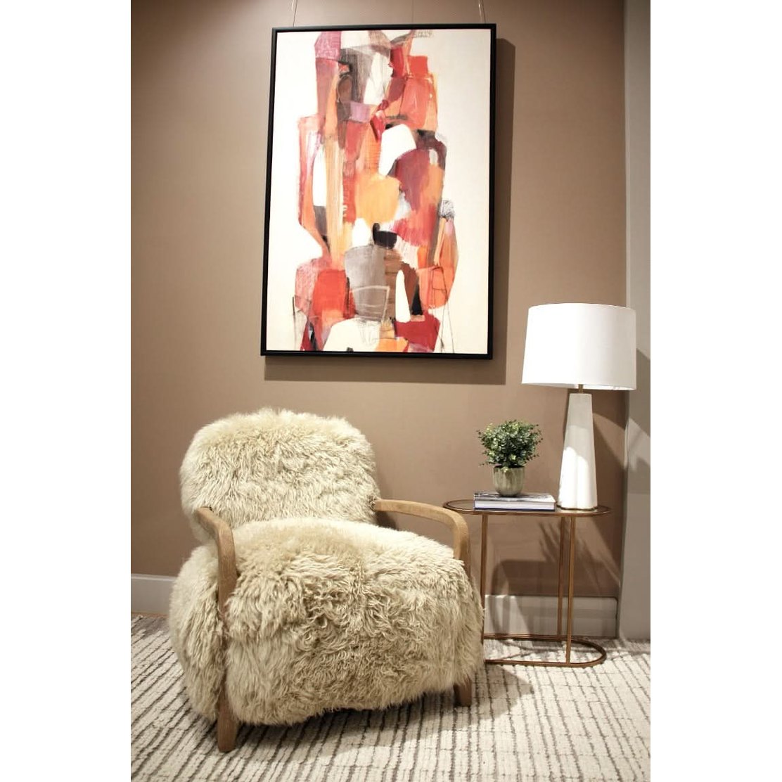 Keiichi Baaarb Real Sheepskin Accent Chair   Nicholas John Interiors