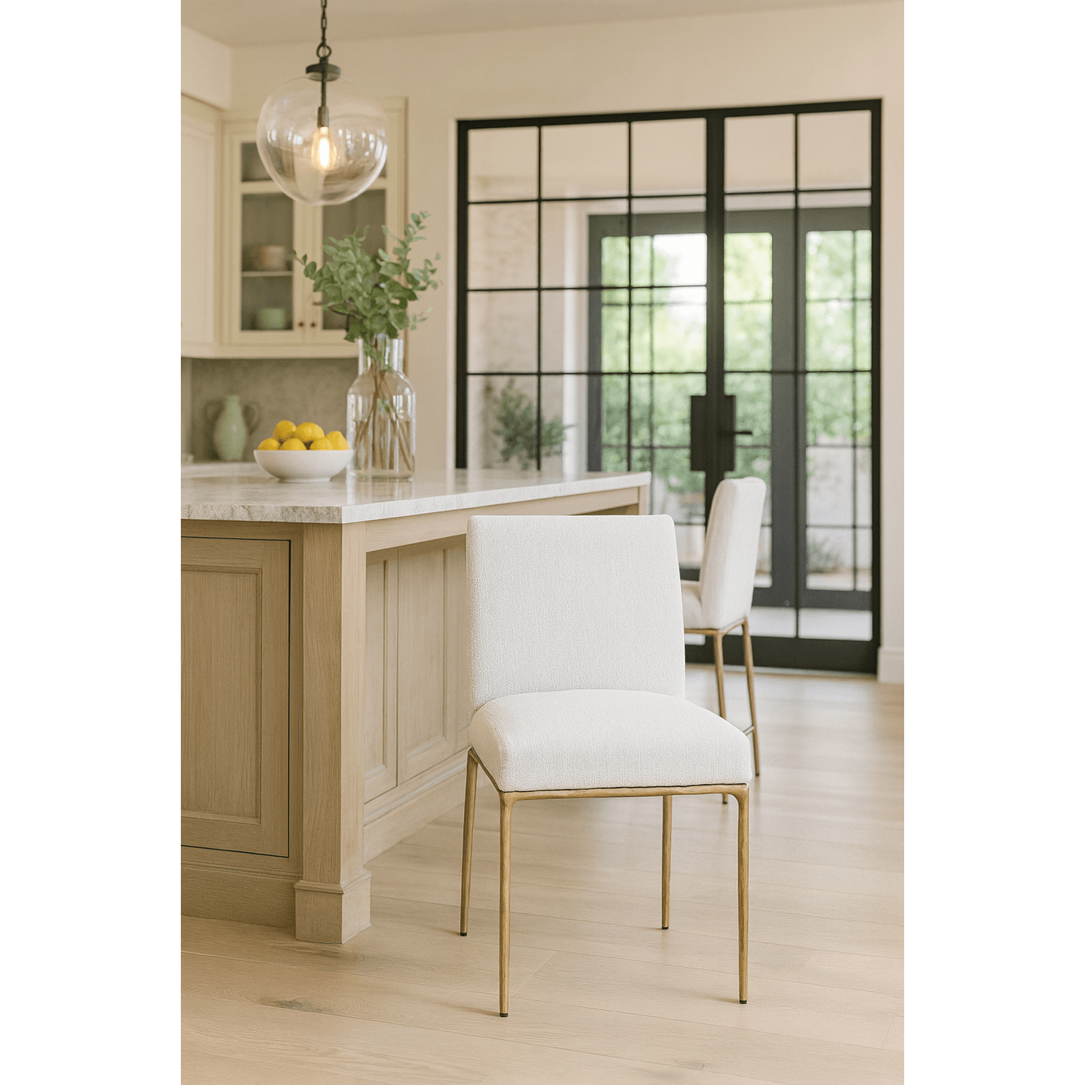 Keiichi Sloane Dining Chair in Aged Brass   Nicholas John Interiors