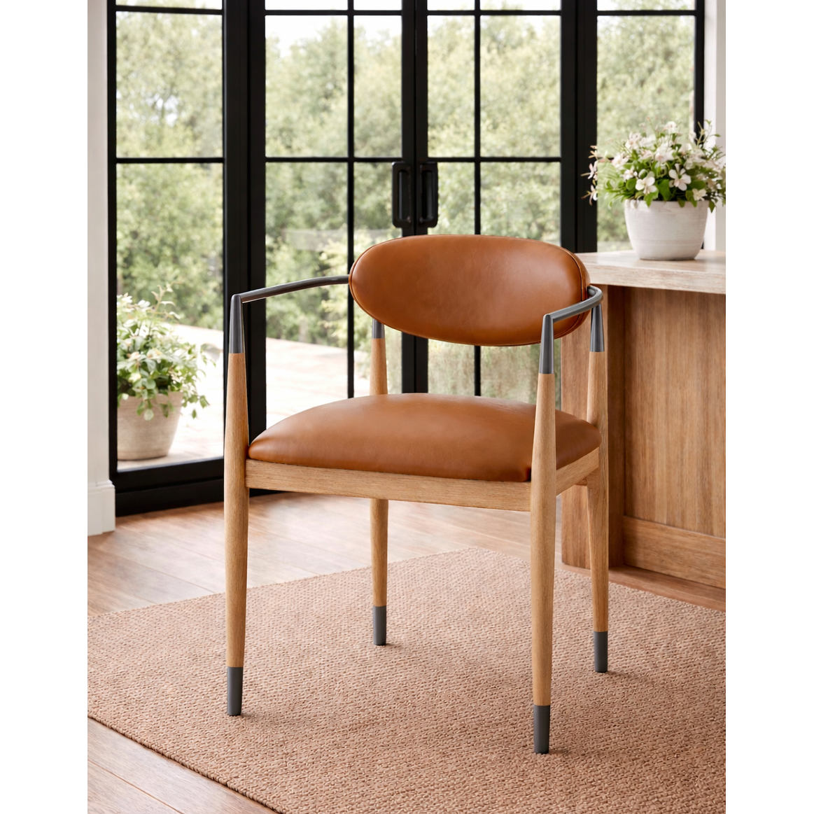 Keiichi Soho Dining Chair in Natural and Bronze   Nicholas John Interiors