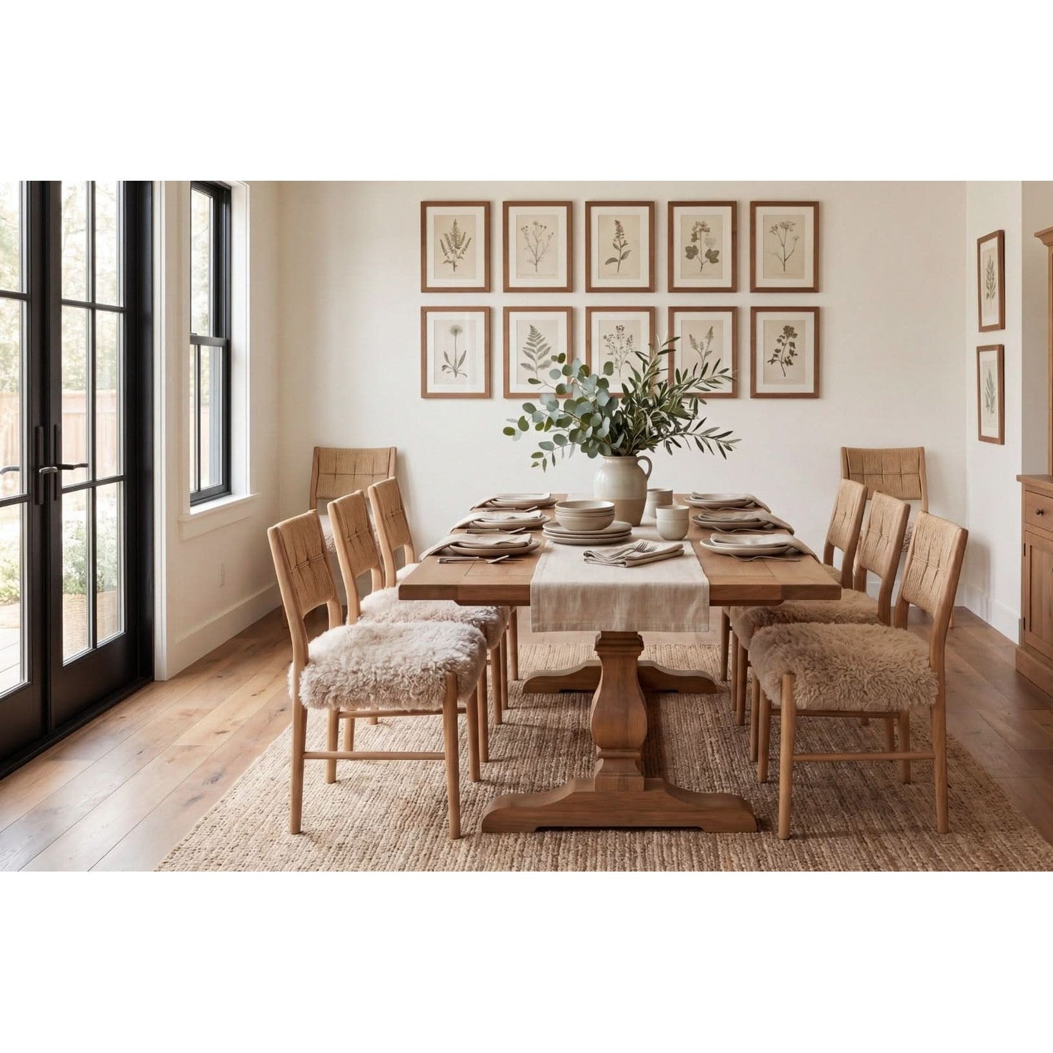Keiichi Bourton Dining Chair in Faux Mongolian Fur   Nicholas John Interiors