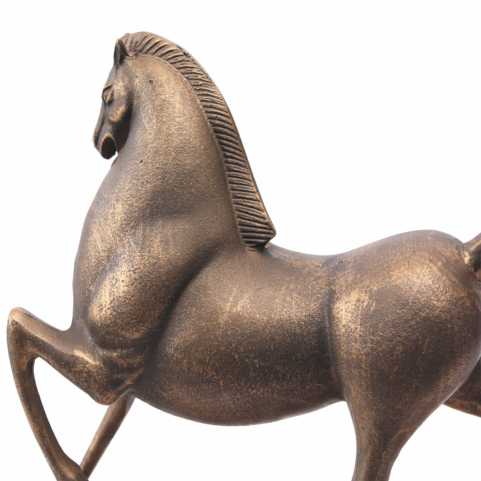 Keiichi Flying Horse Sculpture in Gold   Nicholas John Interiors