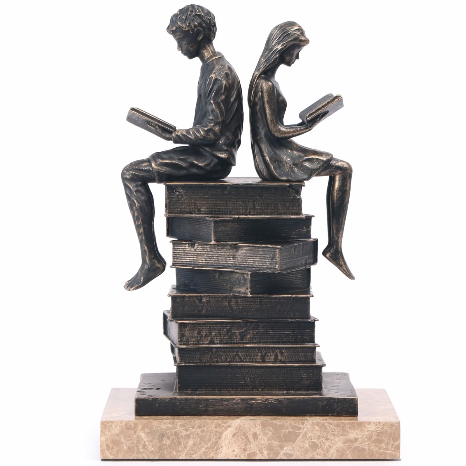 Keiichi Reading Figures Sculpture   Nicholas John Interiors