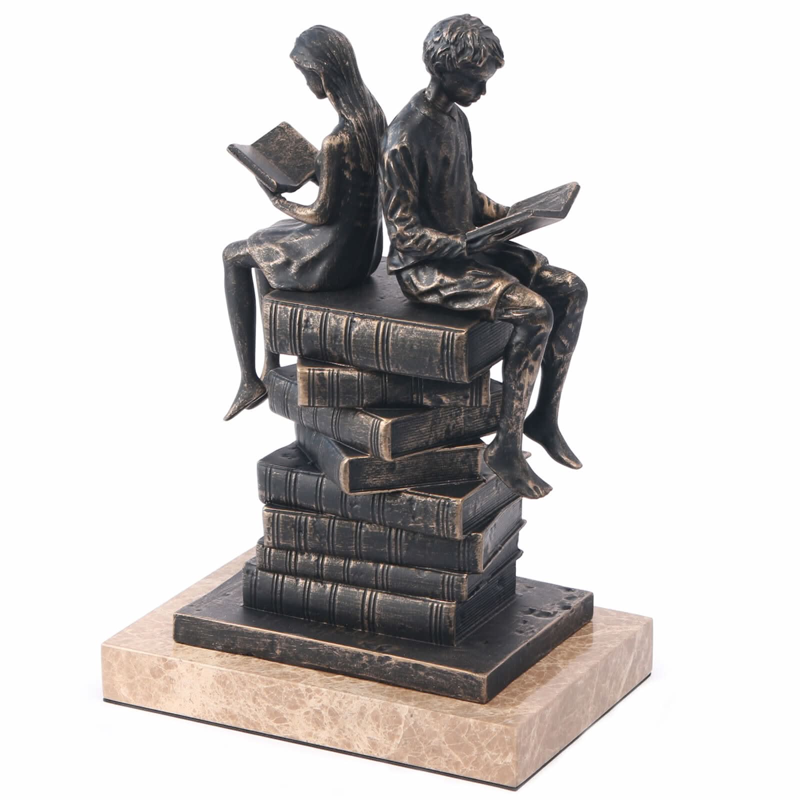 Keiichi Reading Figures Sculpture   Nicholas John Interiors