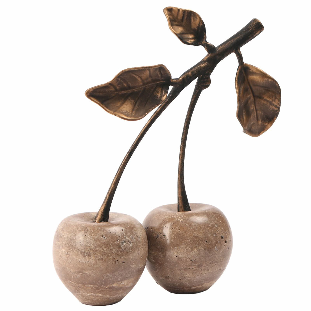 Keiichi Cherry Ornament in Grey Marble   Nicholas John Interiors