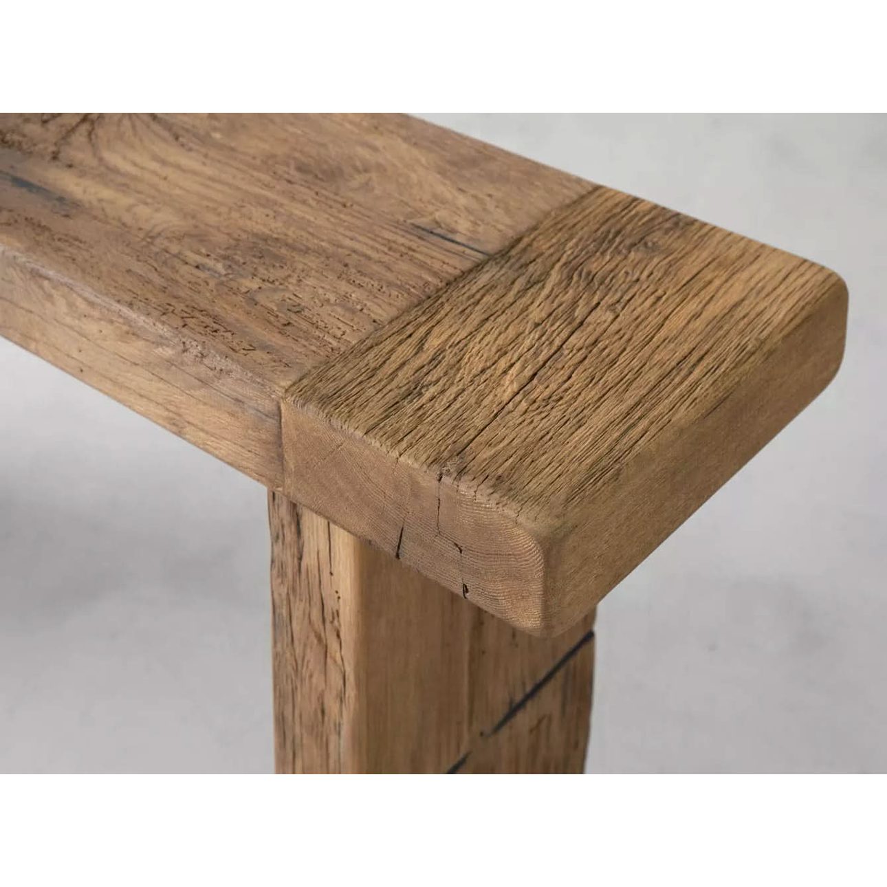 Keiichi Reclaimed Oak Console Table   Nicholas John Interiors