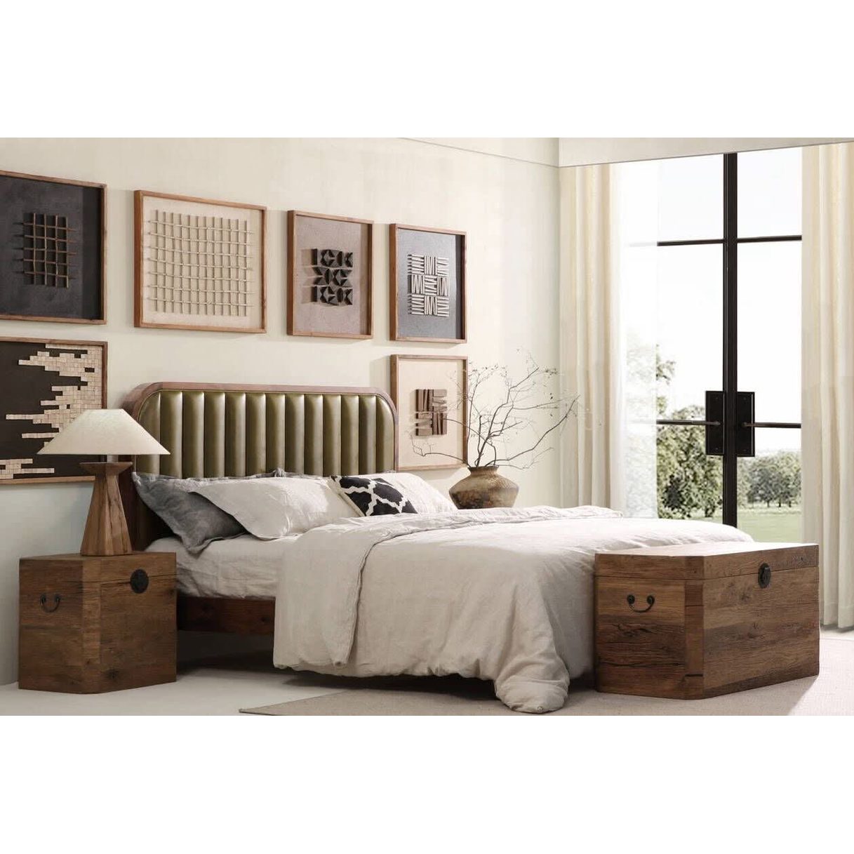 Keiichi Reclaimed Oak Bedside Trunk   Nicholas John Interiors