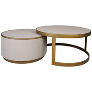 Keiichi Hazlemere Shagreen Nesting Coffee Table Set   Nicholas John Interiors