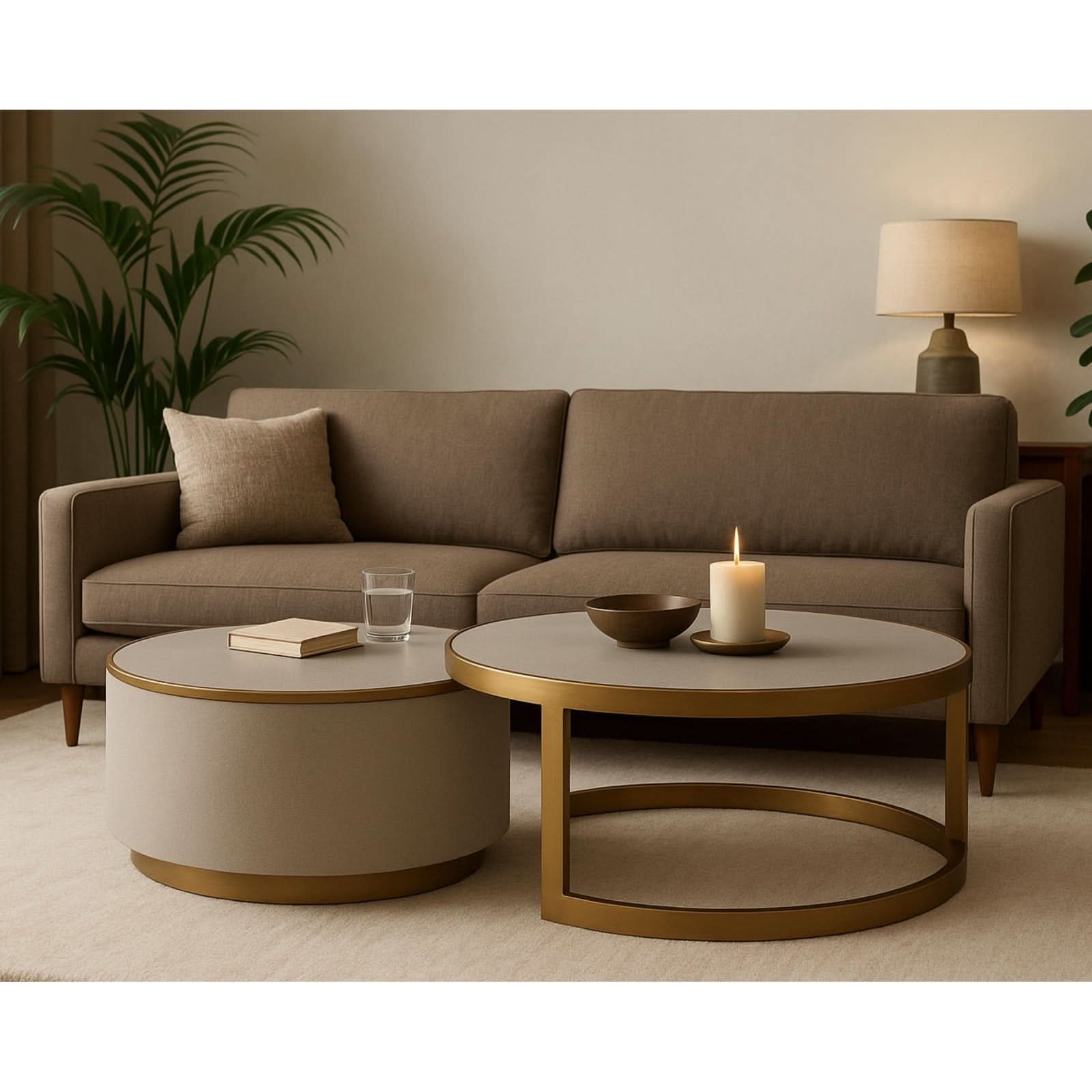 Keiichi Hazlemere Shagreen Nesting Coffee Table Set   Nicholas John Interiors