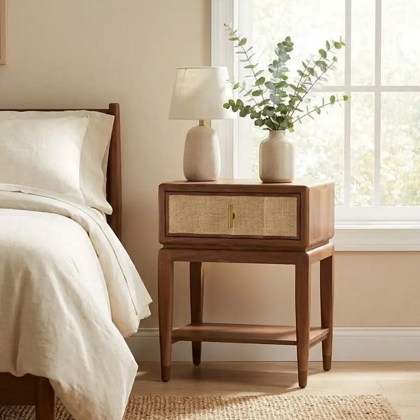 Keiichi Birdlip Bedside Table   Nicholas John Interiors