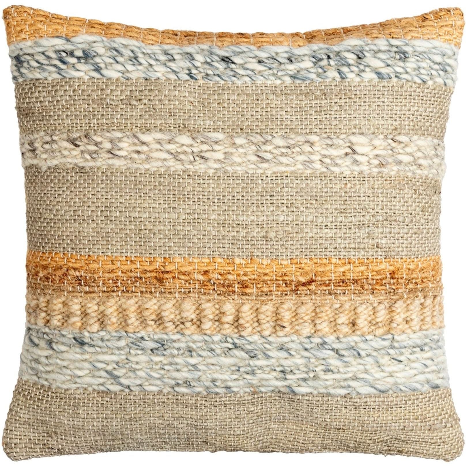 Keiichi Boundary Woven Cushion in Beige - 51 x 51 cm   Nicholas John Interiors