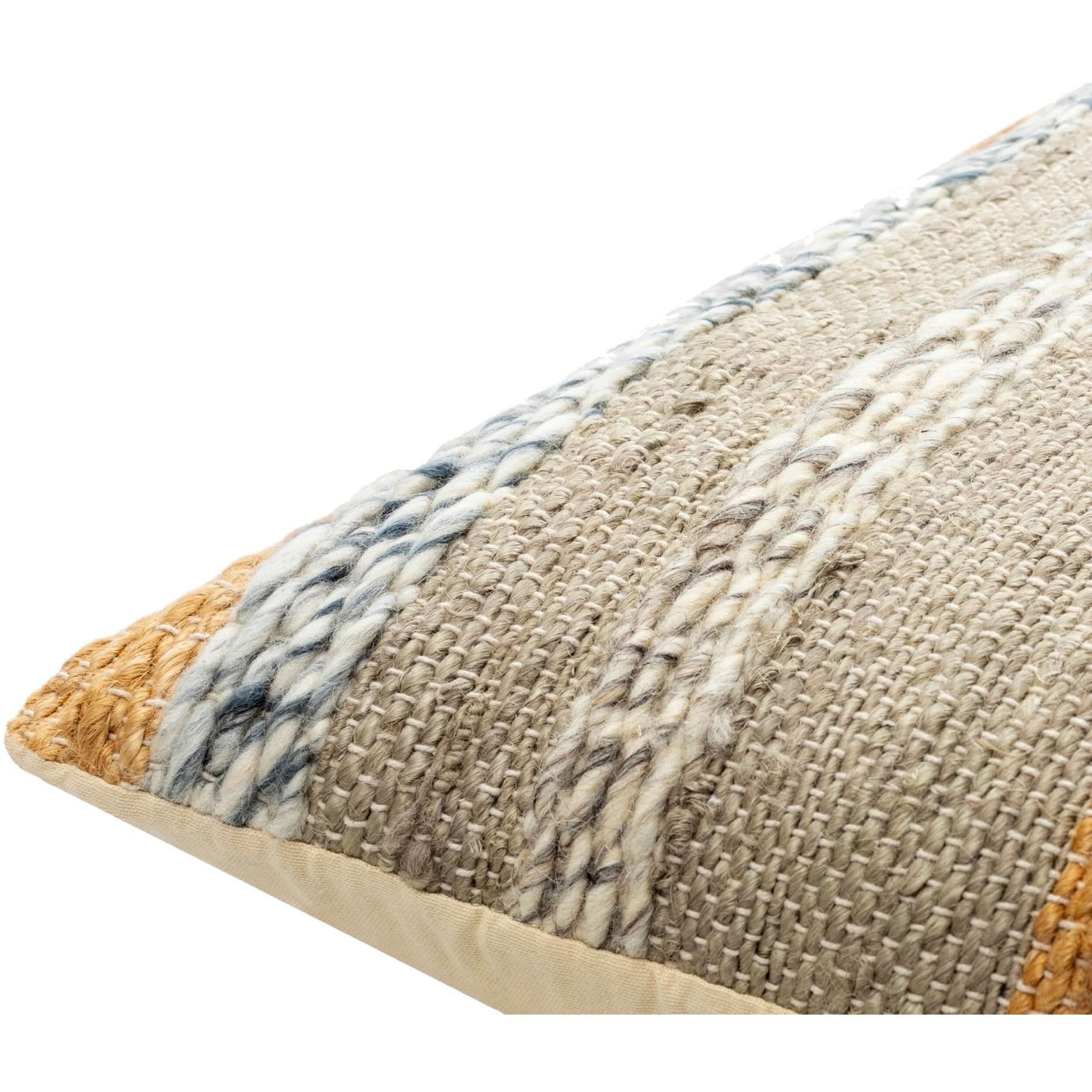 Keiichi Boundary Woven Cushion in Beige - 51 x 51 cm   Nicholas John Interiors