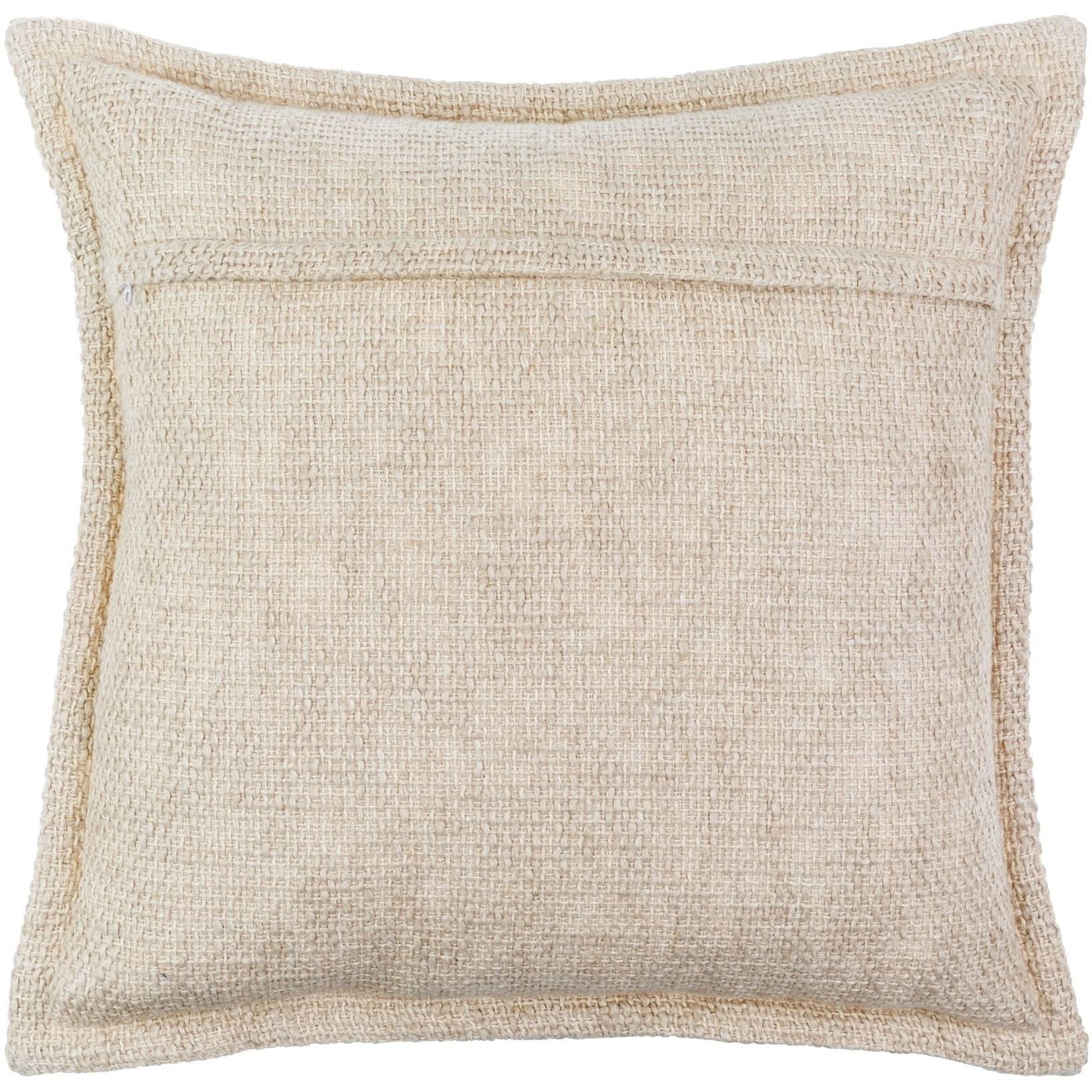 Keiichi Bowen Woven Cushion in Beige - 51 x 51 cm   Nicholas John Interiors