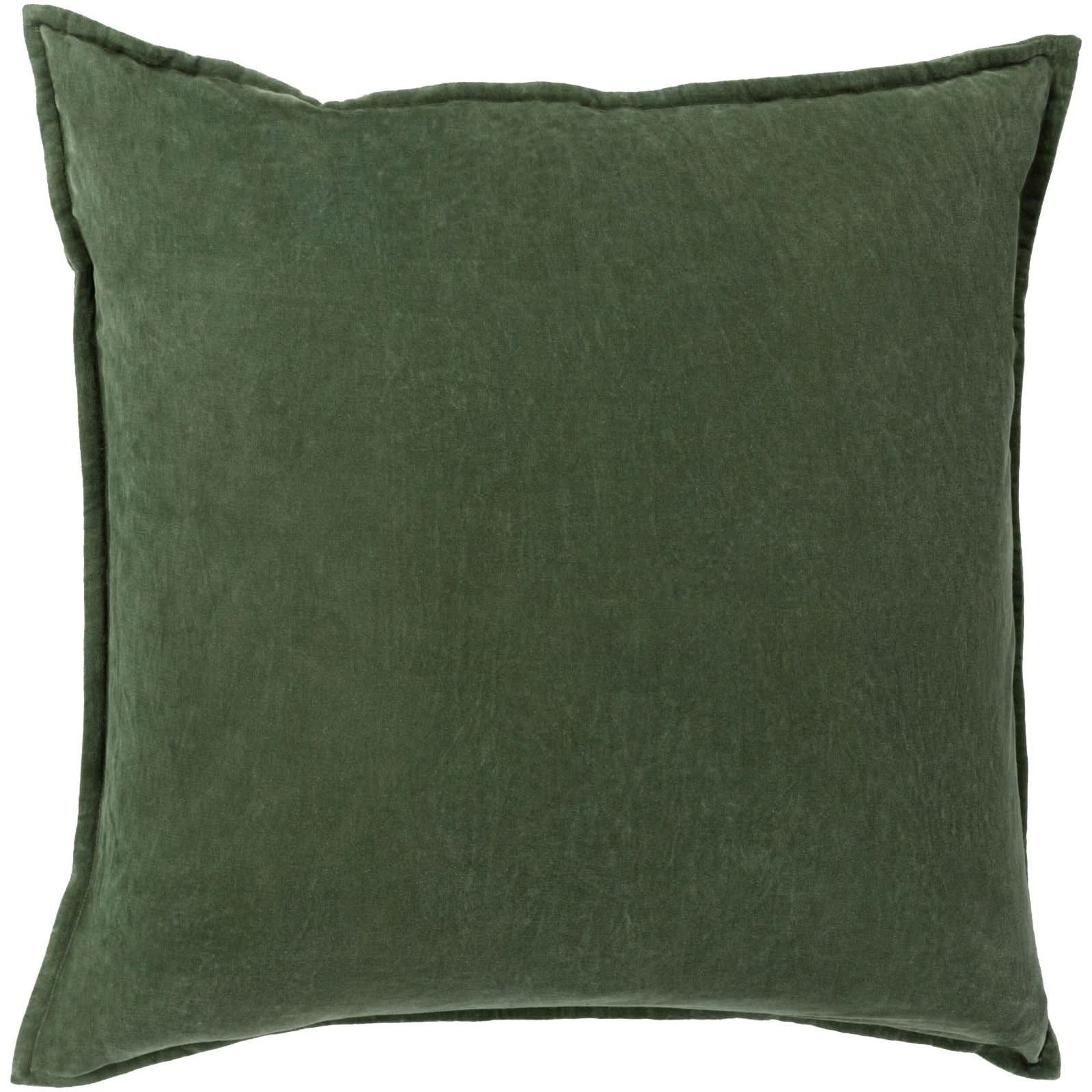 Keiichi Cotton Velvet Cushion in Olive - 51 x 51 cm   Nicholas John Interiors