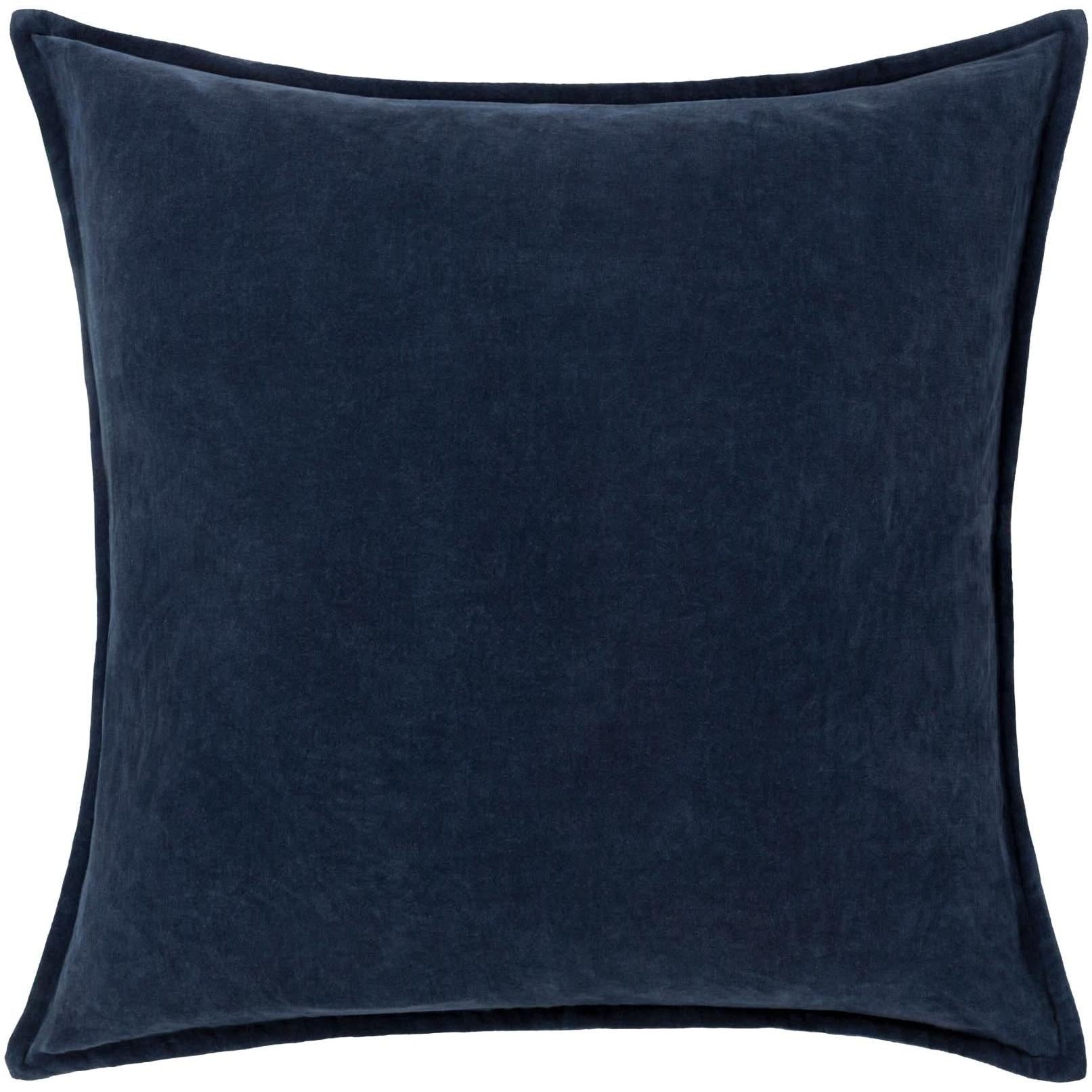 Keiichi Cotton Velvet Cushion in Midnight Blue - 51 x 51 cm   Nicholas John Interiors