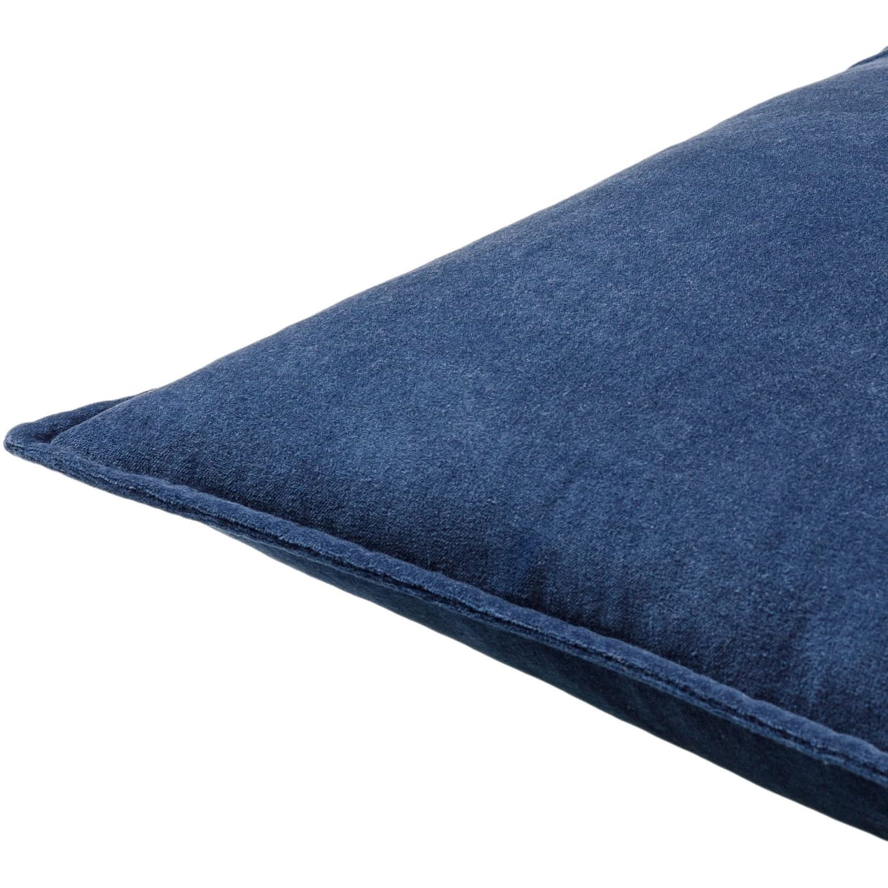 Keiichi Cotton Velvet Cushion in Midnight Blue - 51 x 51 cm   Nicholas John Interiors