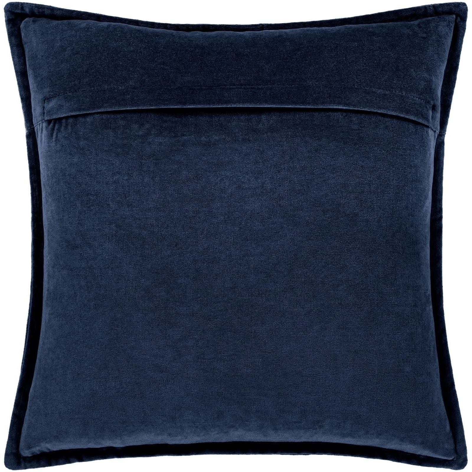 Keiichi Cotton Velvet Cushion in Midnight Blue - 51 x 51 cm   Nicholas John Interiors