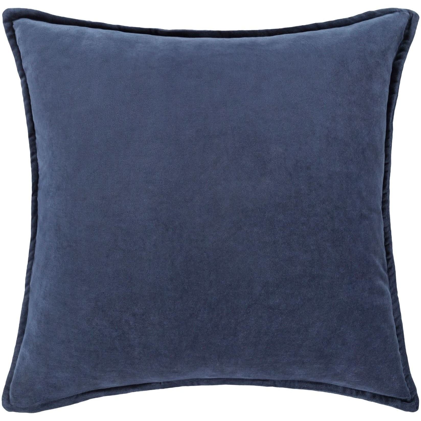 Keiichi Cotton Velvet Cushion in Navy - 51 x 51 cm   Nicholas John Interiors