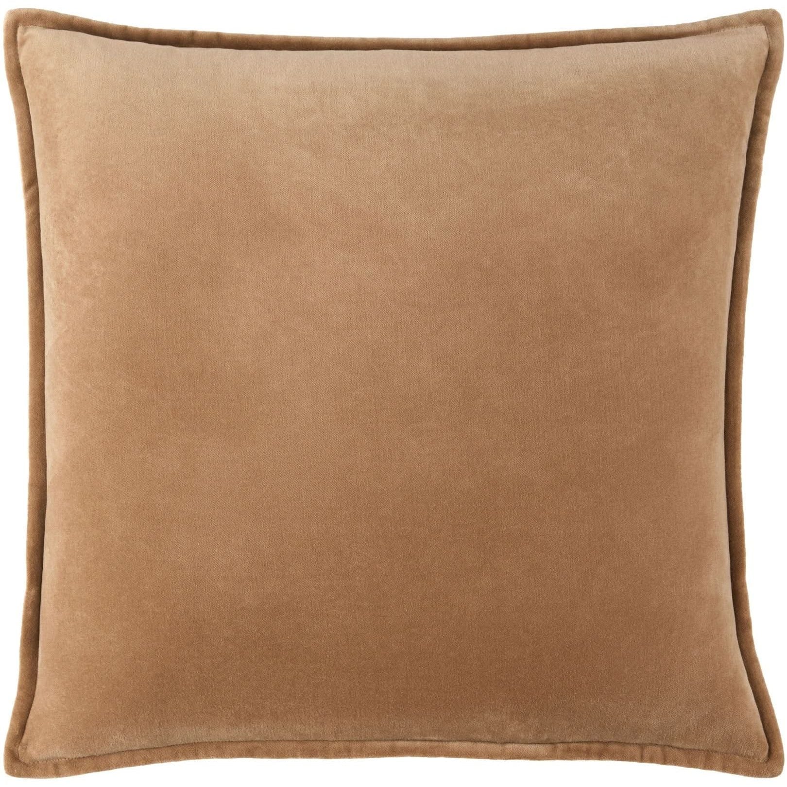 Keiichi Cotton Velvet Cushion in Cappuccino - 51 x 51 cm   Nicholas John Interiors