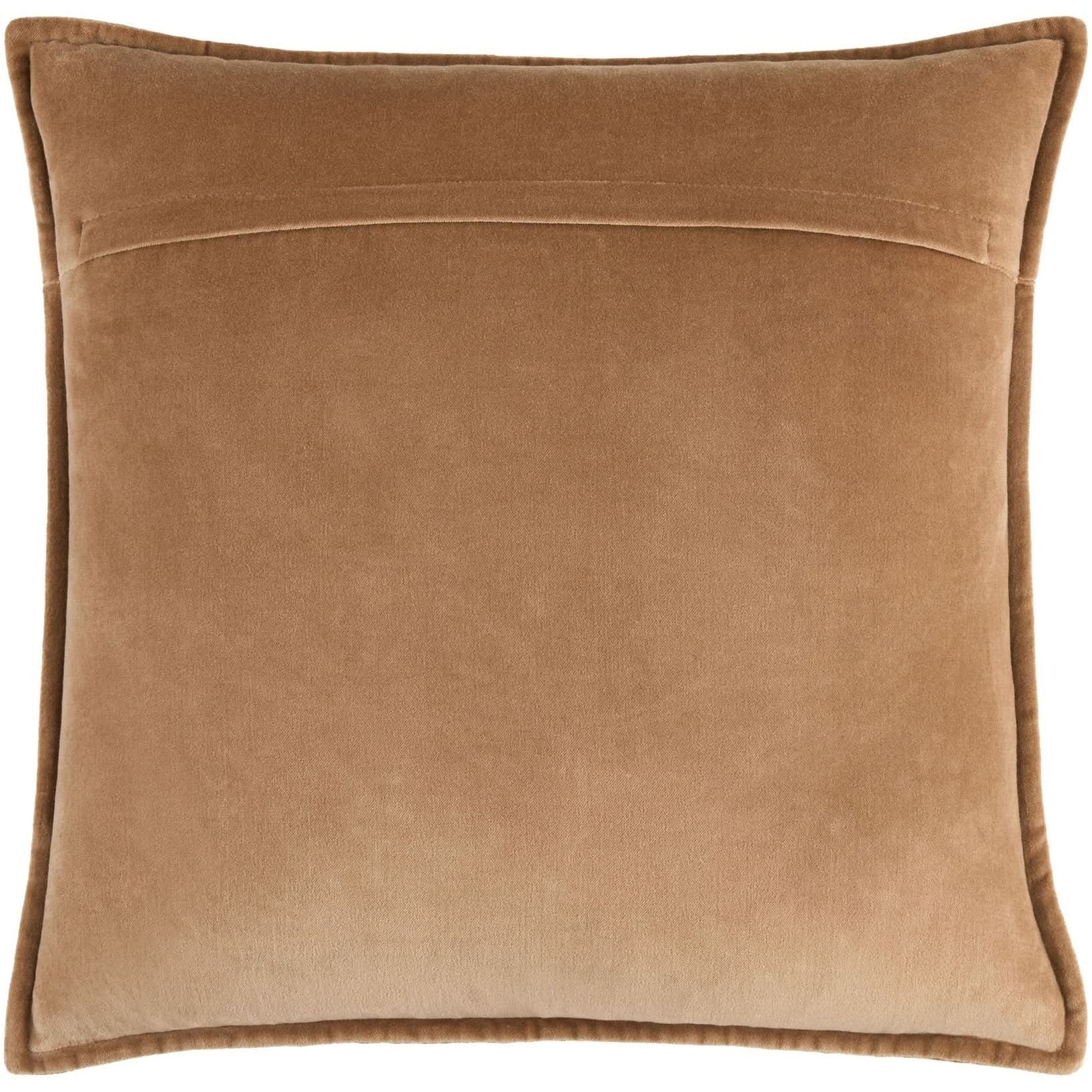 Keiichi Cotton Velvet Cushion in Cappuccino - 51 x 51 cm   Nicholas John Interiors