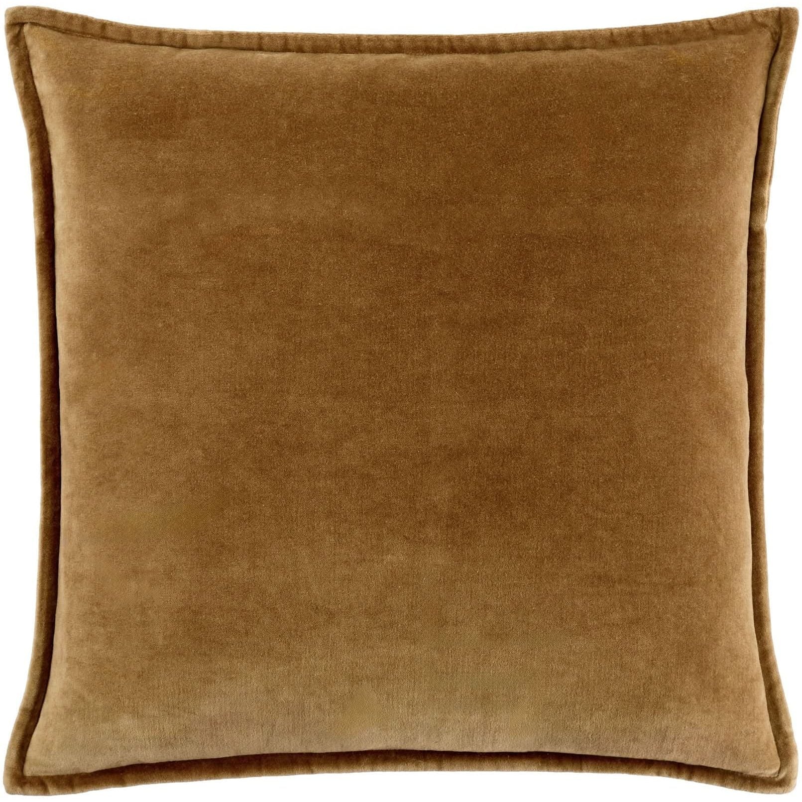 Keiichi Cotton Velvet Cushion in Bronze - 51 x 51 cm   Nicholas John Interiors
