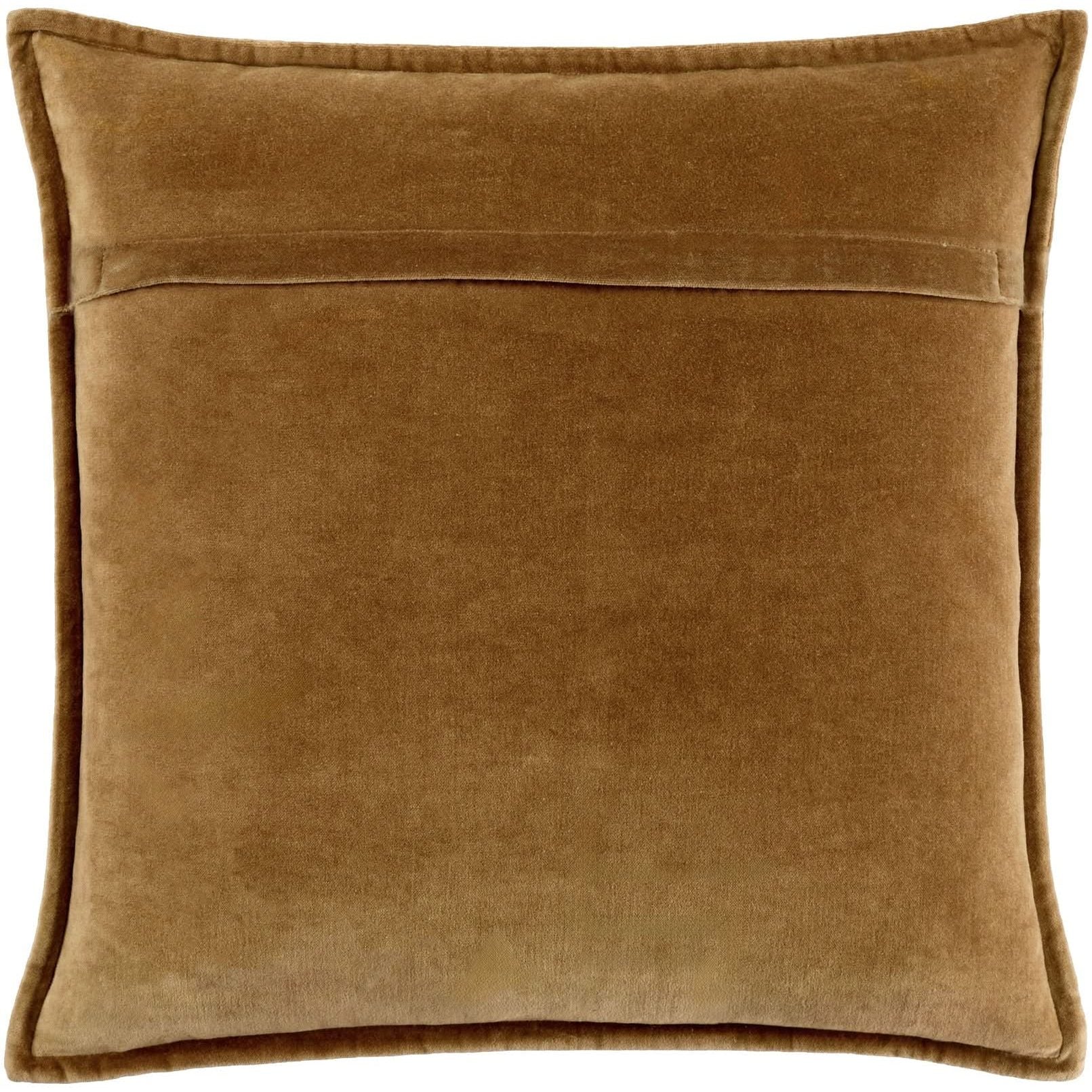 Keiichi Cotton Velvet Cushion in Bronze - 51 x 51 cm   Nicholas John Interiors