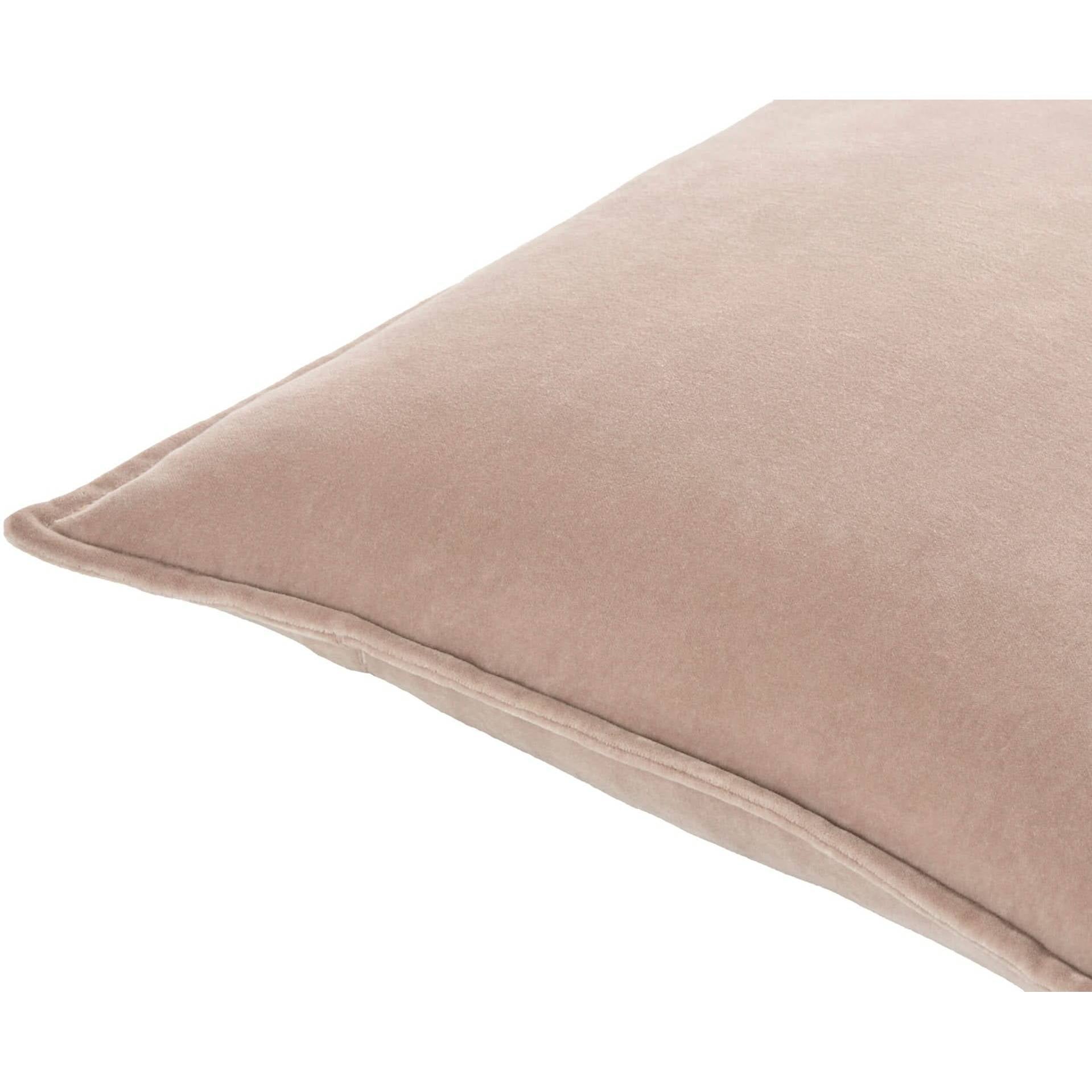 Keiichi Cotton Velvet Cushion in Dusky Rose - 51 x 51 cm   Nicholas John Interiors
