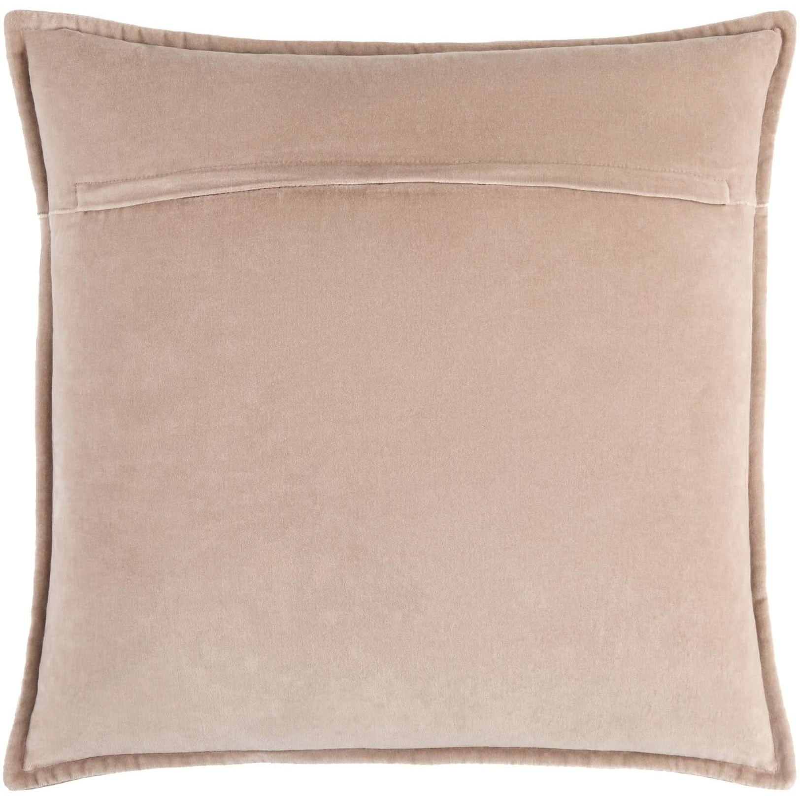 Keiichi Cotton Velvet Cushion in Dusky Rose - 51 x 51 cm   Nicholas John Interiors