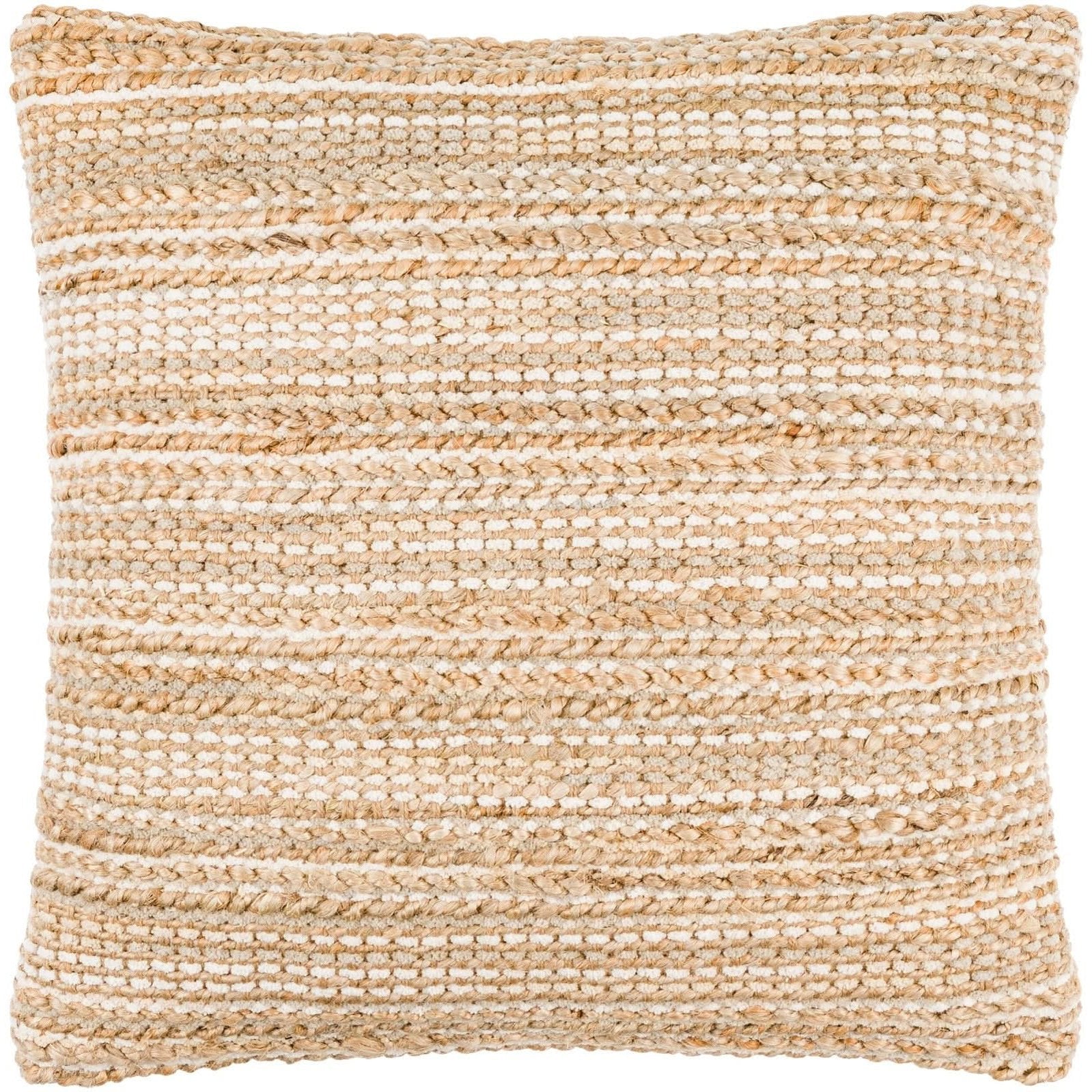Keiichi Denpasar Hand Woven Cushion in Beige - 51 x 51 cm   Nicholas John Interiors