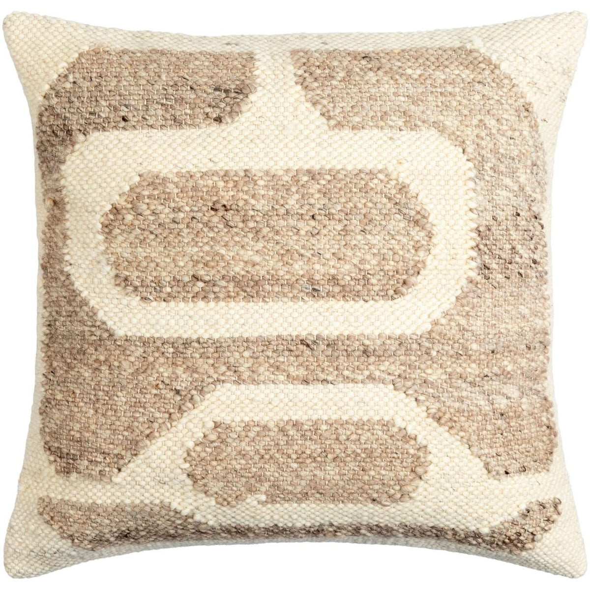 Keiichi Deccan Traps Woven Cushion in Beige - 51 x 51 cm   Nicholas John Interiors