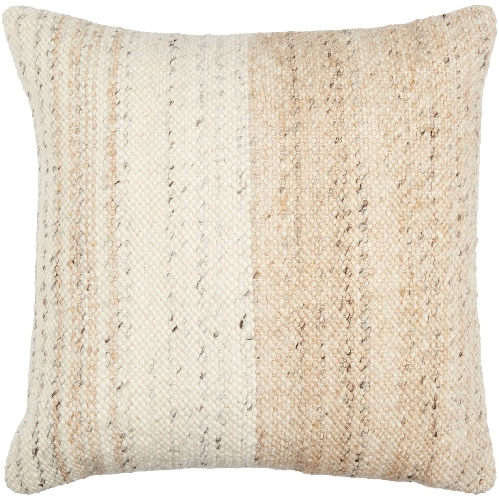 Keiichi Deccan Traps Woven Cushion in Light Beige - 51 x 51 cm   Nicholas John Interiors