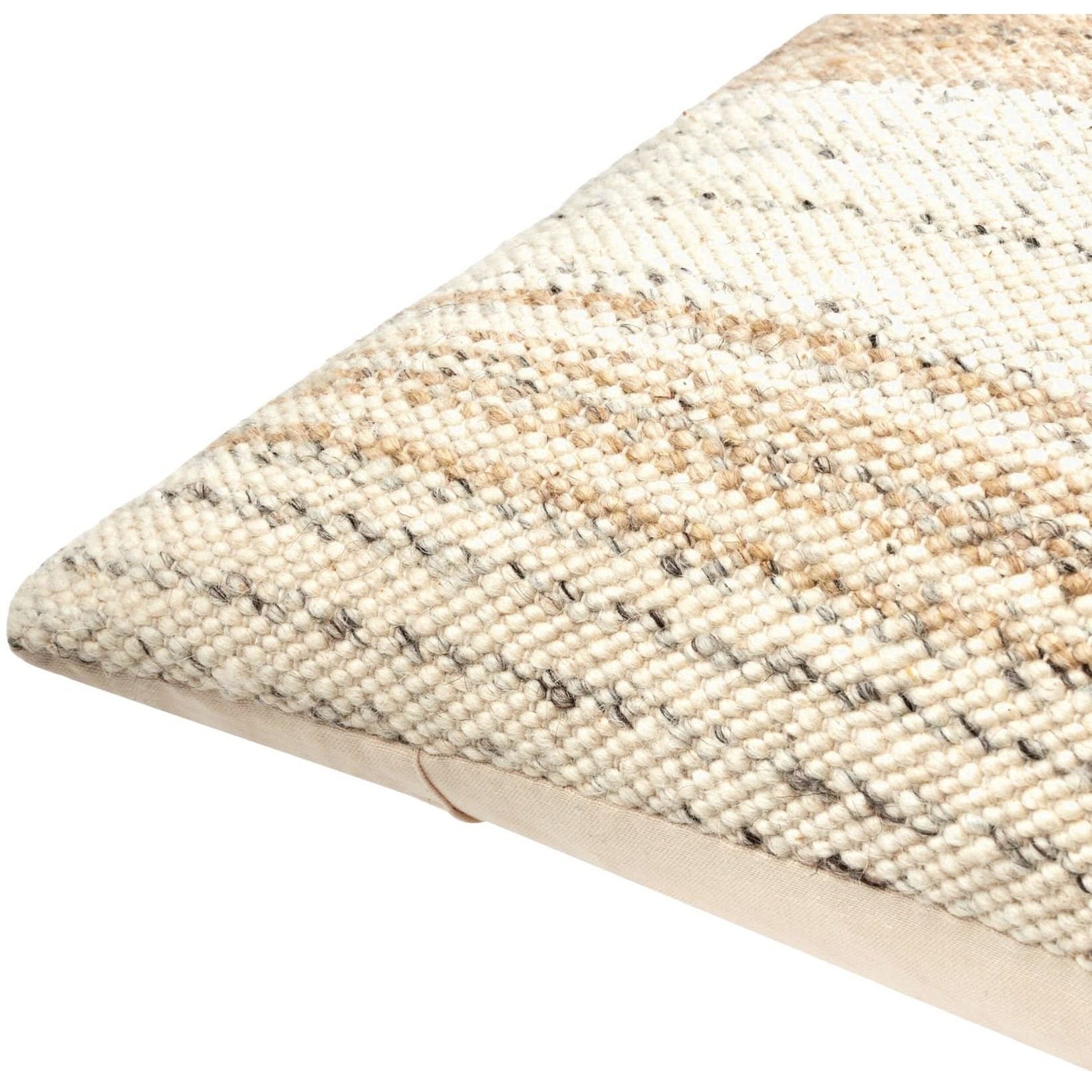 Keiichi Deccan Traps Woven Cushion in Light Beige - 51 x 51 cm   Nicholas John Interiors