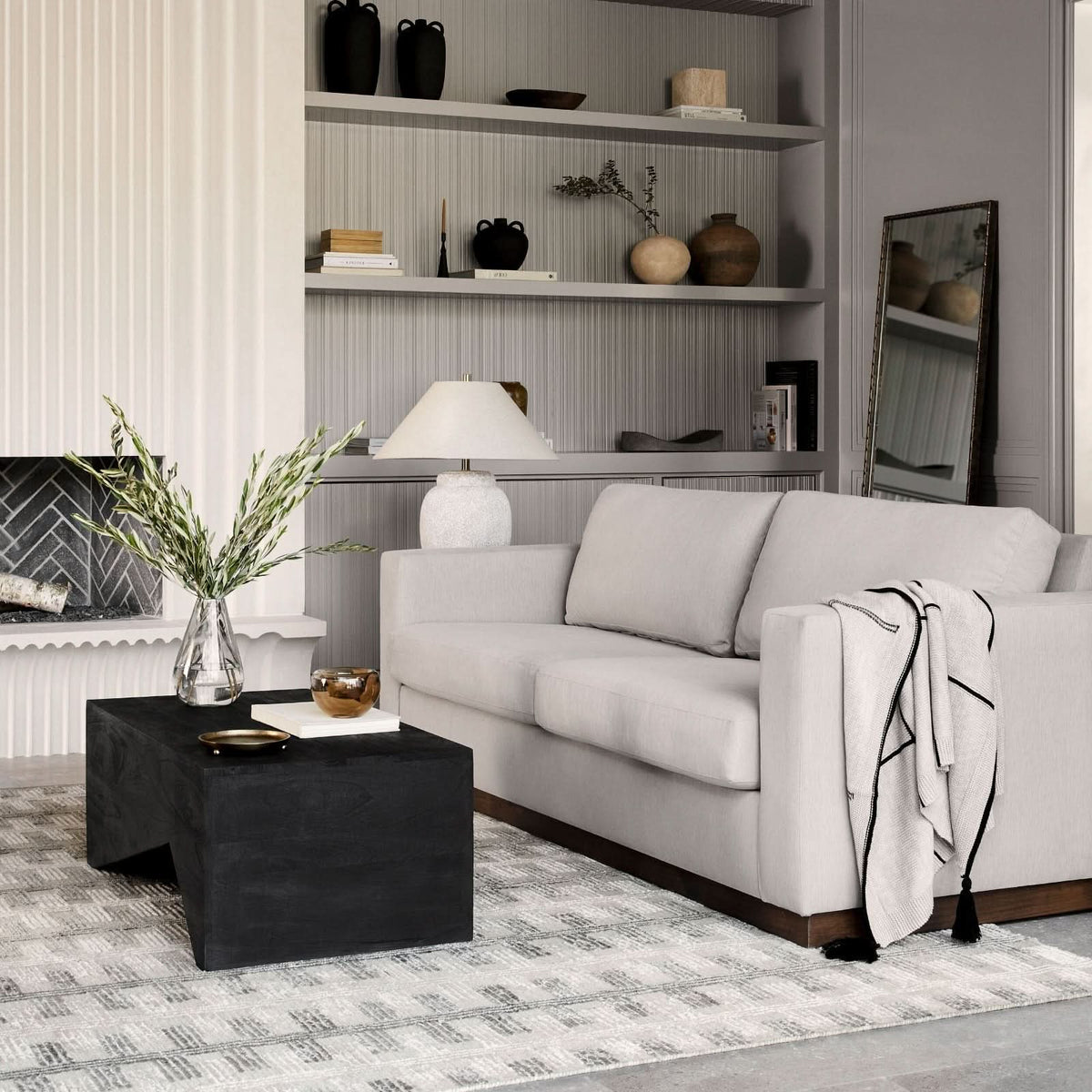 Keiichi Fleck Knitted Throw 152 x 127 cm   Nicholas John Interiors