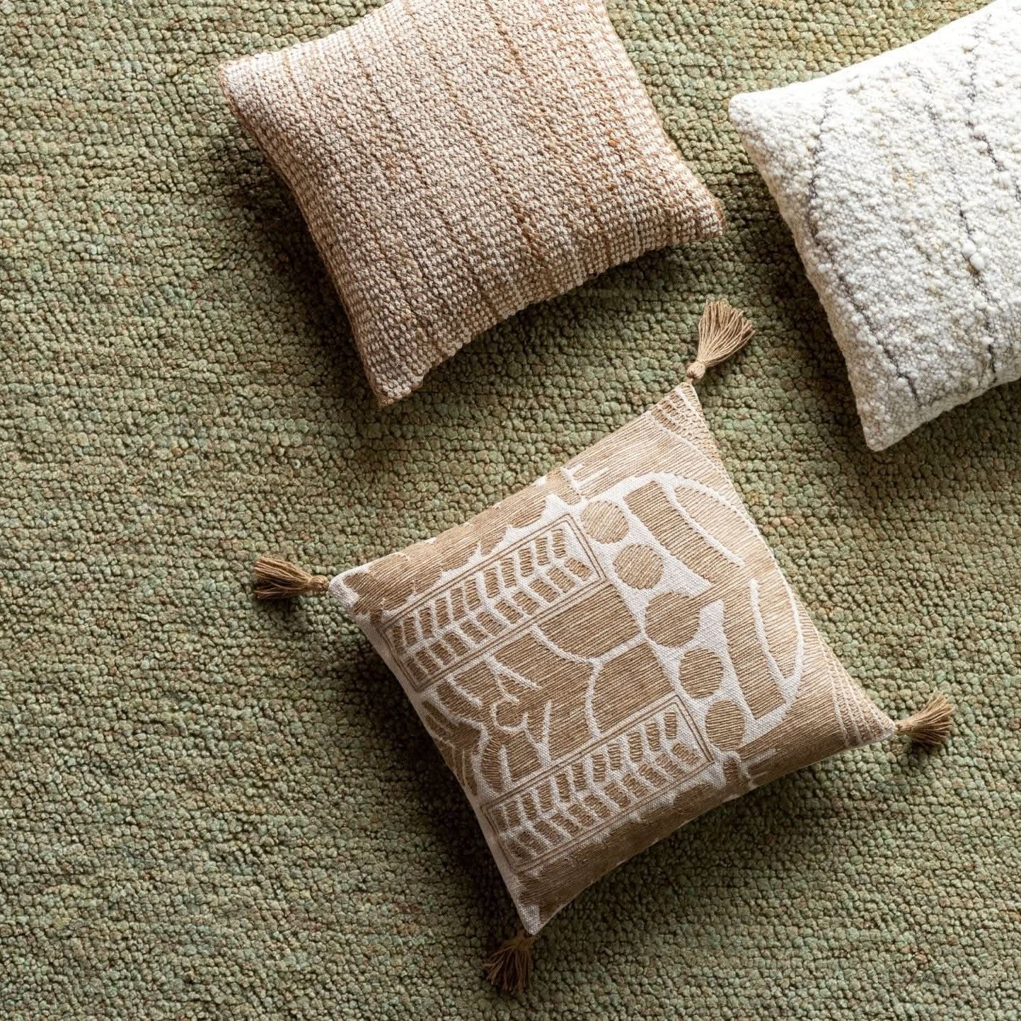 Keiichi Farley Woven Cushion - 51 x 51 cm   Nicholas John Interiors
