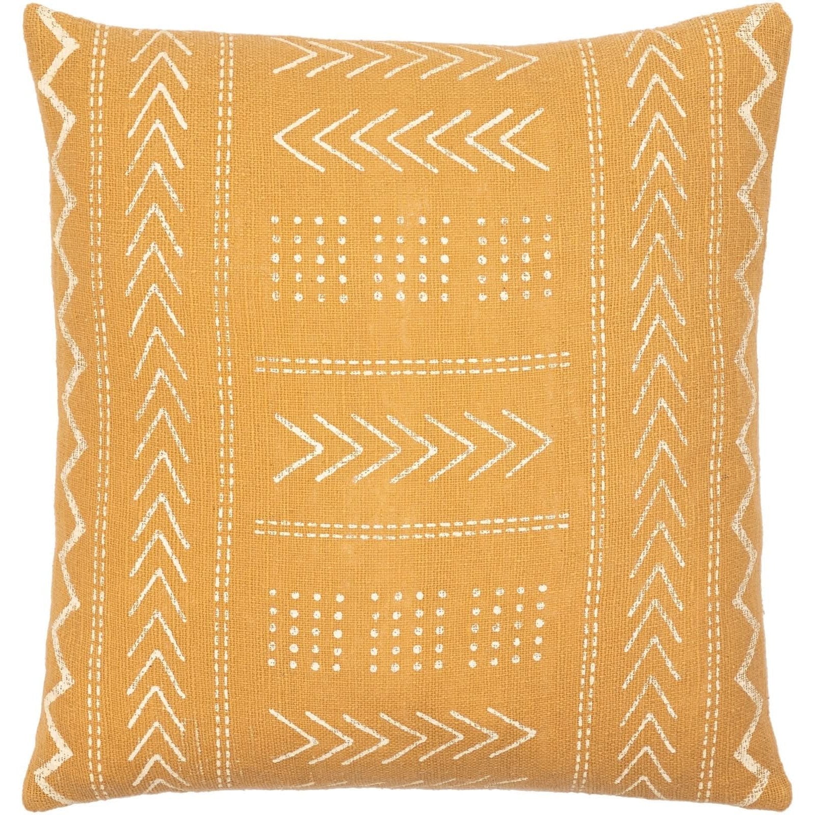 Keiichi Malian Hand Woven Cushion in Mustard - 51 x 51 cm   Nicholas John Interiors