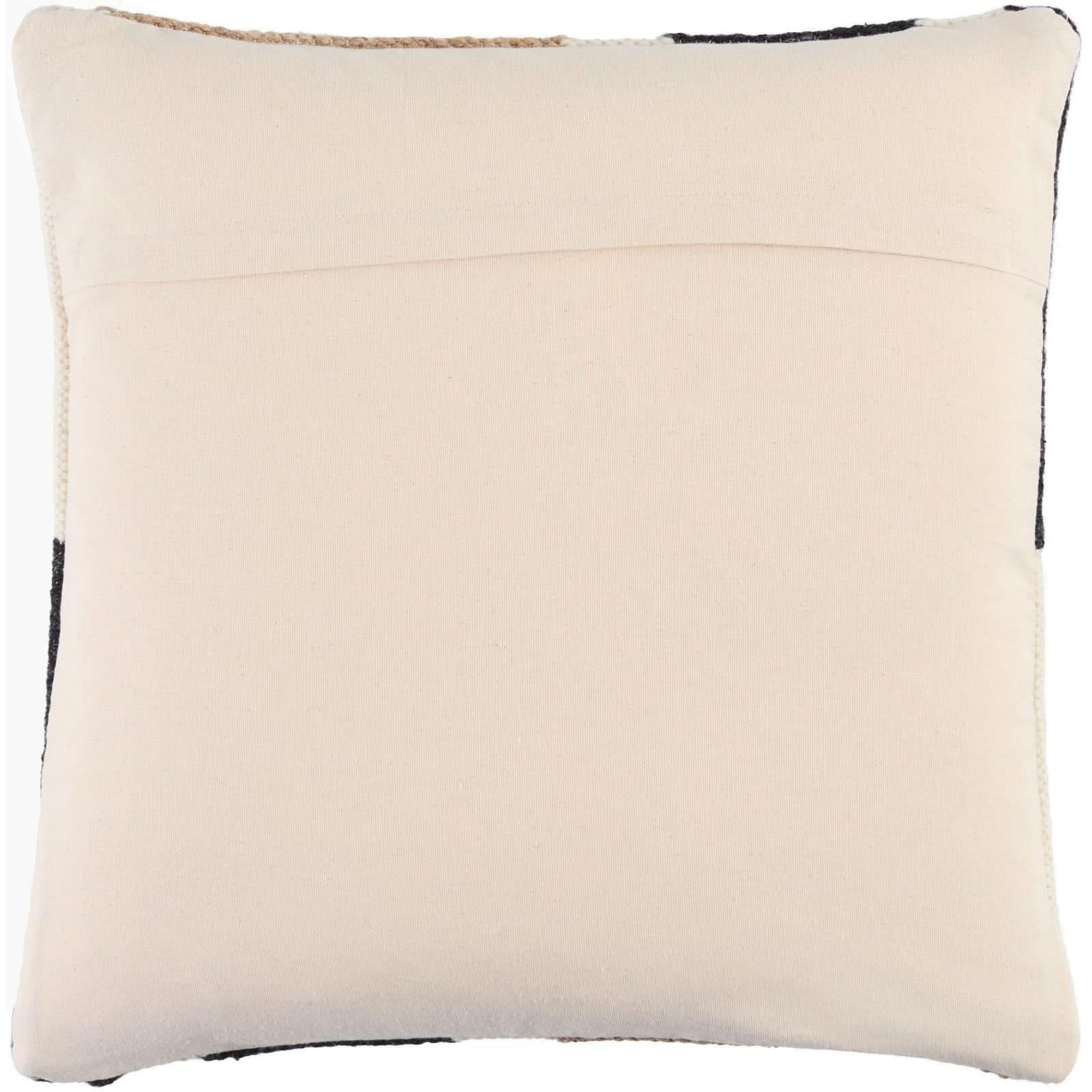 Keiichi Osmund Woven Cushion in Black - 51 x 51 cm   Nicholas John Interiors