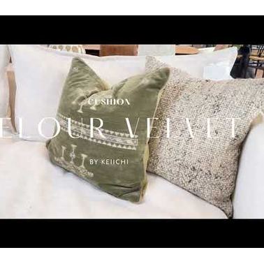 Keiichi Velour Velvet Cushion - 51 x 51 cm   Nicholas John Interiors