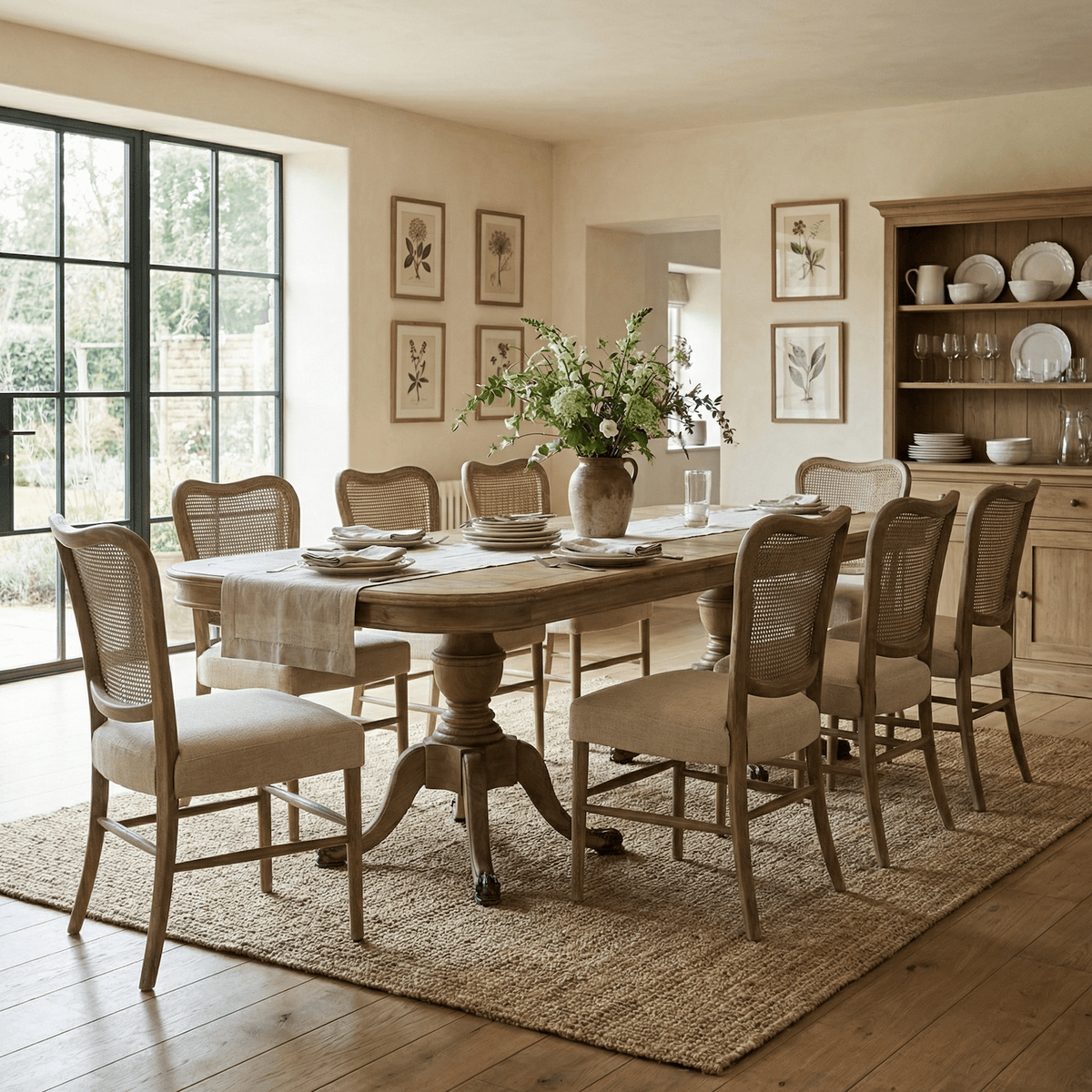Keiichi Buckingham Extending Solid Oak Dining Table - 210-310cm   Nicholas John Interiors